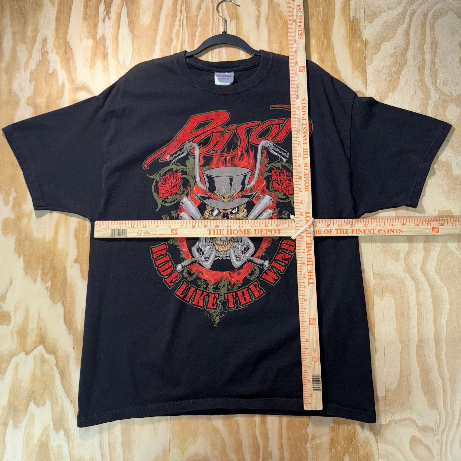 Vintage Vintage Y2K poison rock band 2000s flame motorcycle t-shirt Size US XL / EU 56 / 4 - 4 Thumbnail