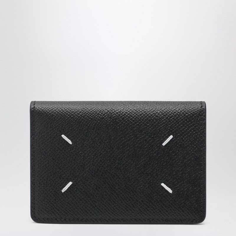 Maison Margiela Maison Margiela Black Leather Credit Card Holder Size ONE SIZE - 1 Thumbnail