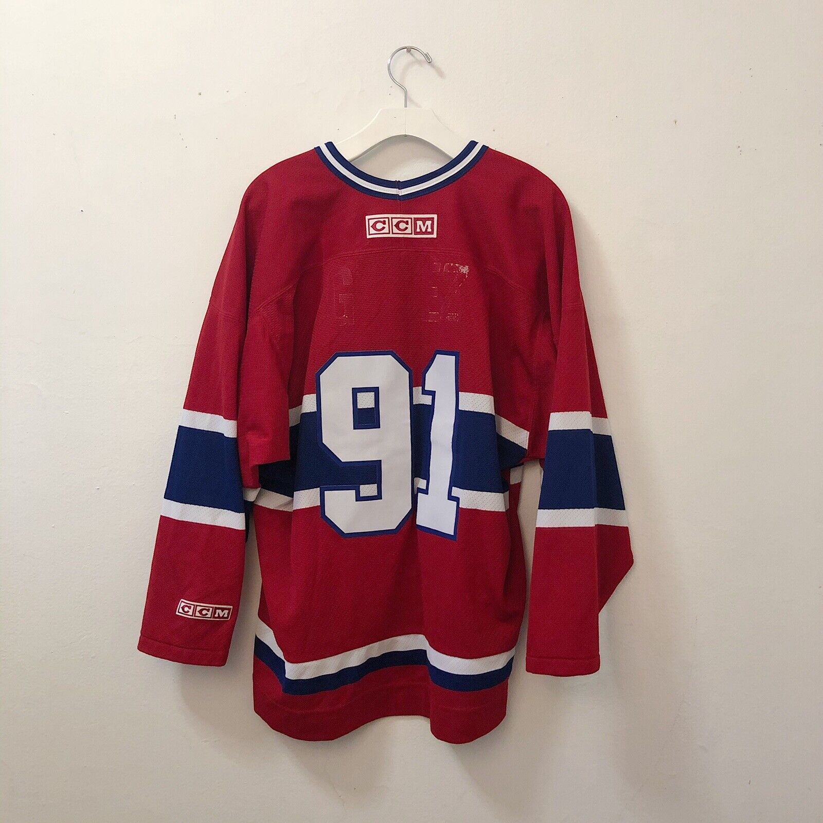 Ccm 1990s Scott Gomez #91 CCM Montreal Canadiens Jersey VTG Sz L Size US L / EU 52-54 / 3 - 1 Thumbnail