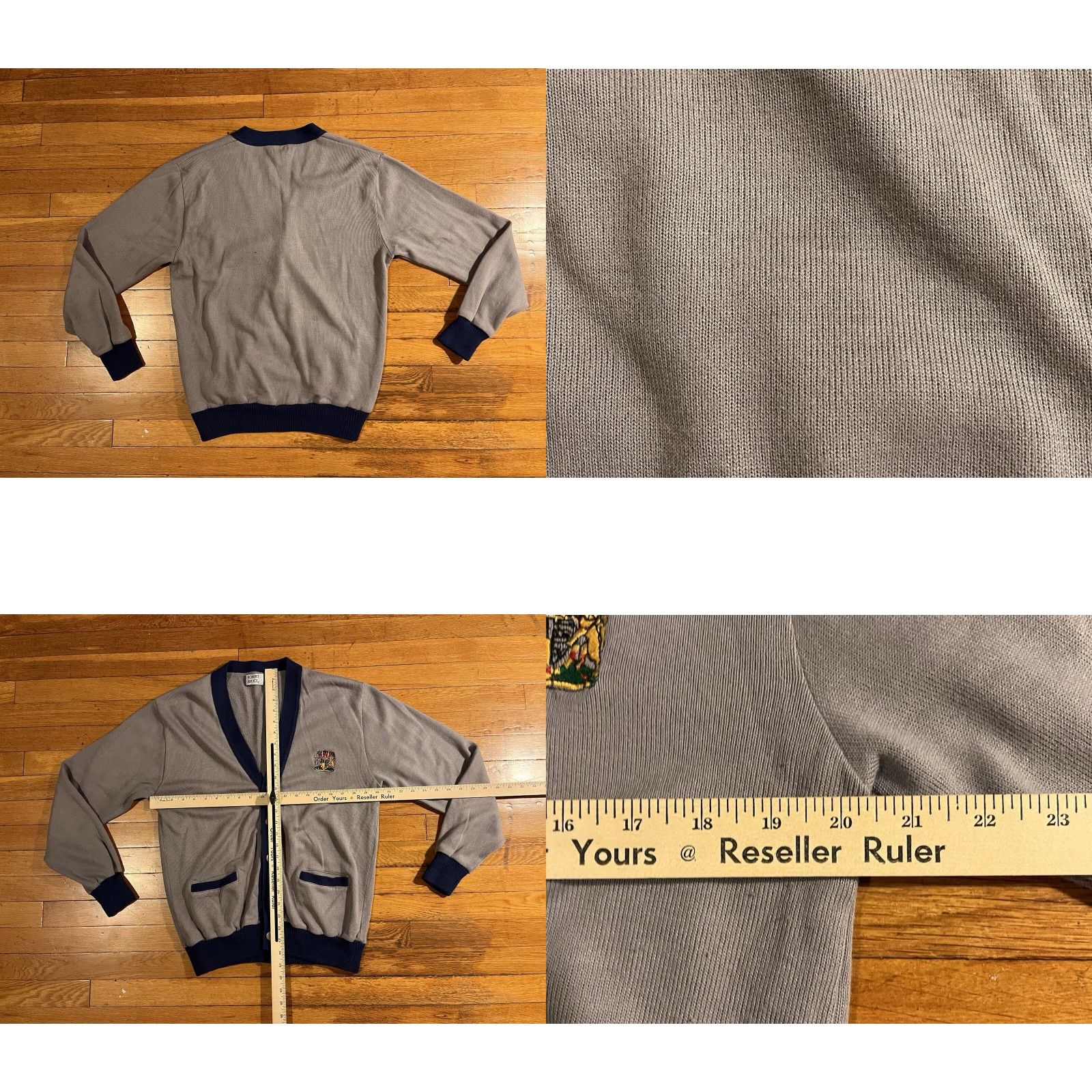 Vintage VINTAGE Robert Bruce Cardigan Sweater Men’s Large Gray 80s Size US L / EU 52-54 / 3 - 8 Thumbnail