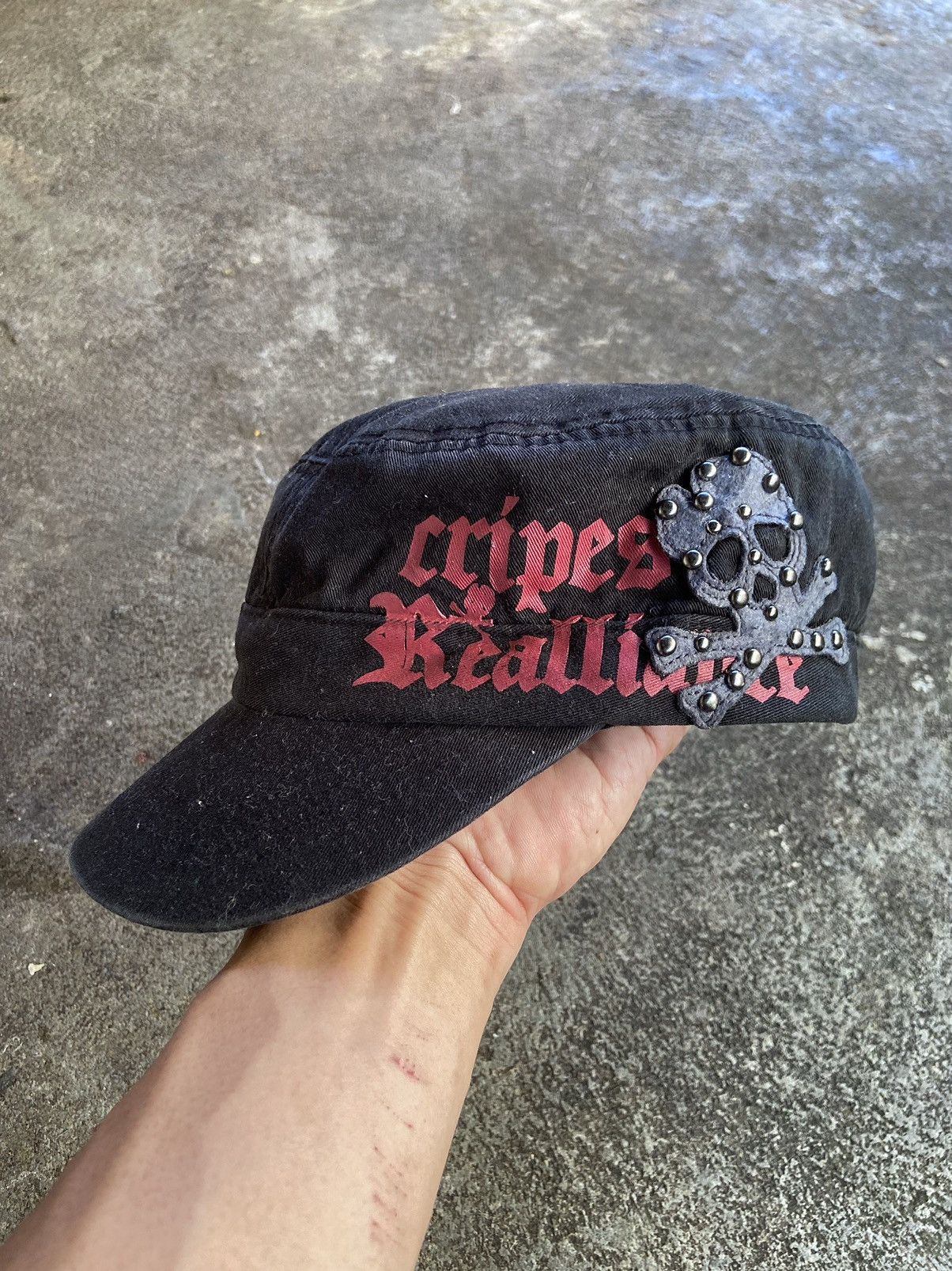 Japanese Brand CRIPES REALLITE JAPANESE PUNK SKULL COMANDO CAP Size ONE SIZE - 1 Thumbnail