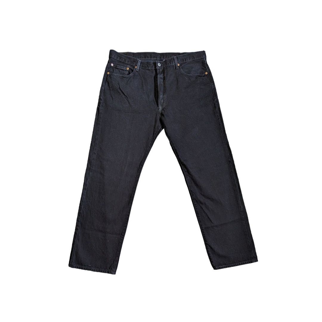 Vintage Y2K Levi 501 Jeans Black Faded Colombia Button Fly