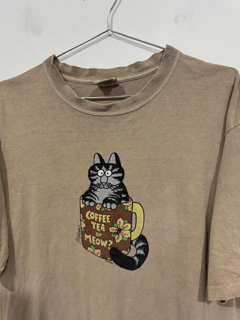 Vintage Vintage Crazy Shirt Coffee Tea or Meow Tee Size US XL / EU 56 / 4 - 2 Thumbnail