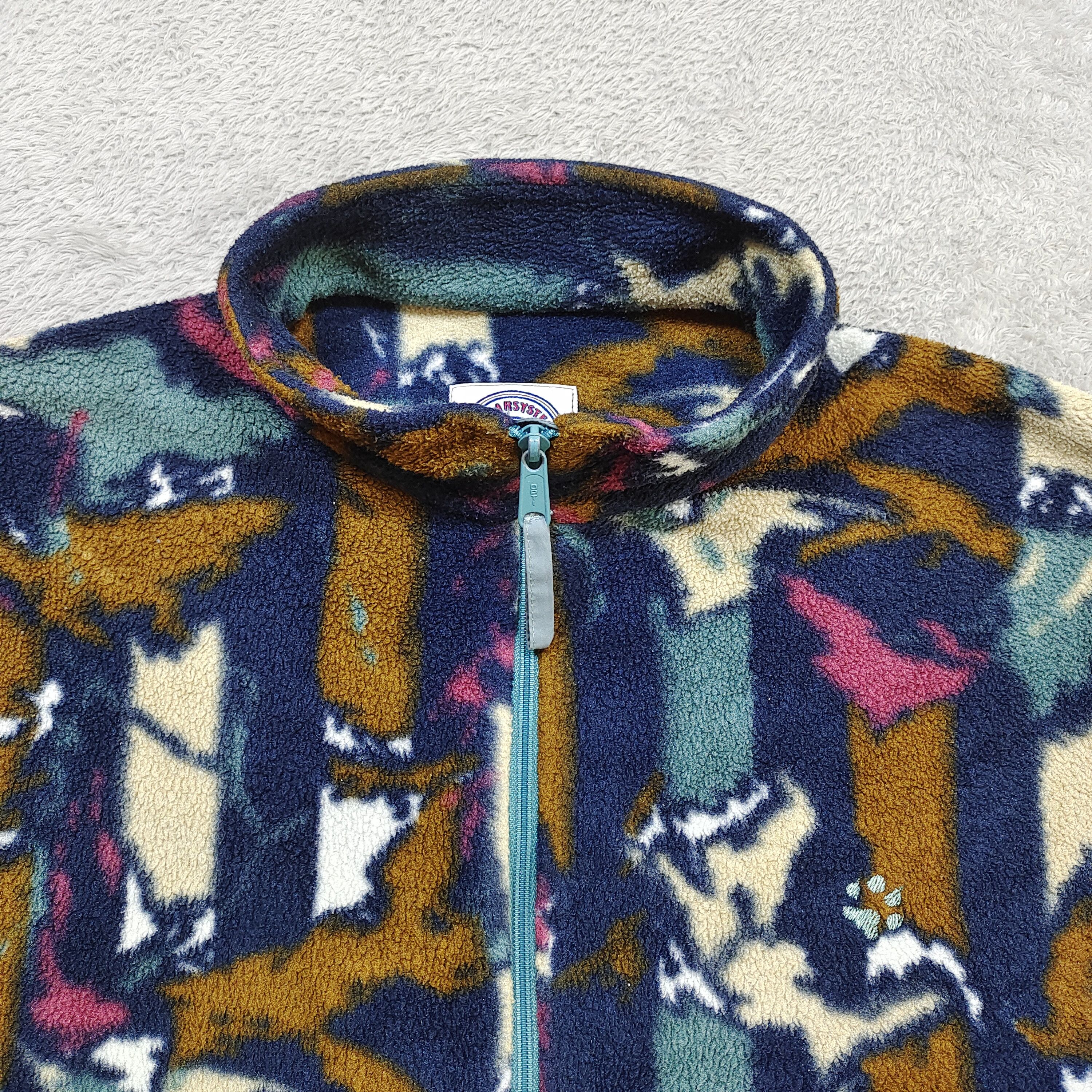 Jack Wolfskin Jack Wolfskin "We Love the Paw" Vintage Fleece Jacket Size US XL / EU 56 / 4 - 3 Thumbnail