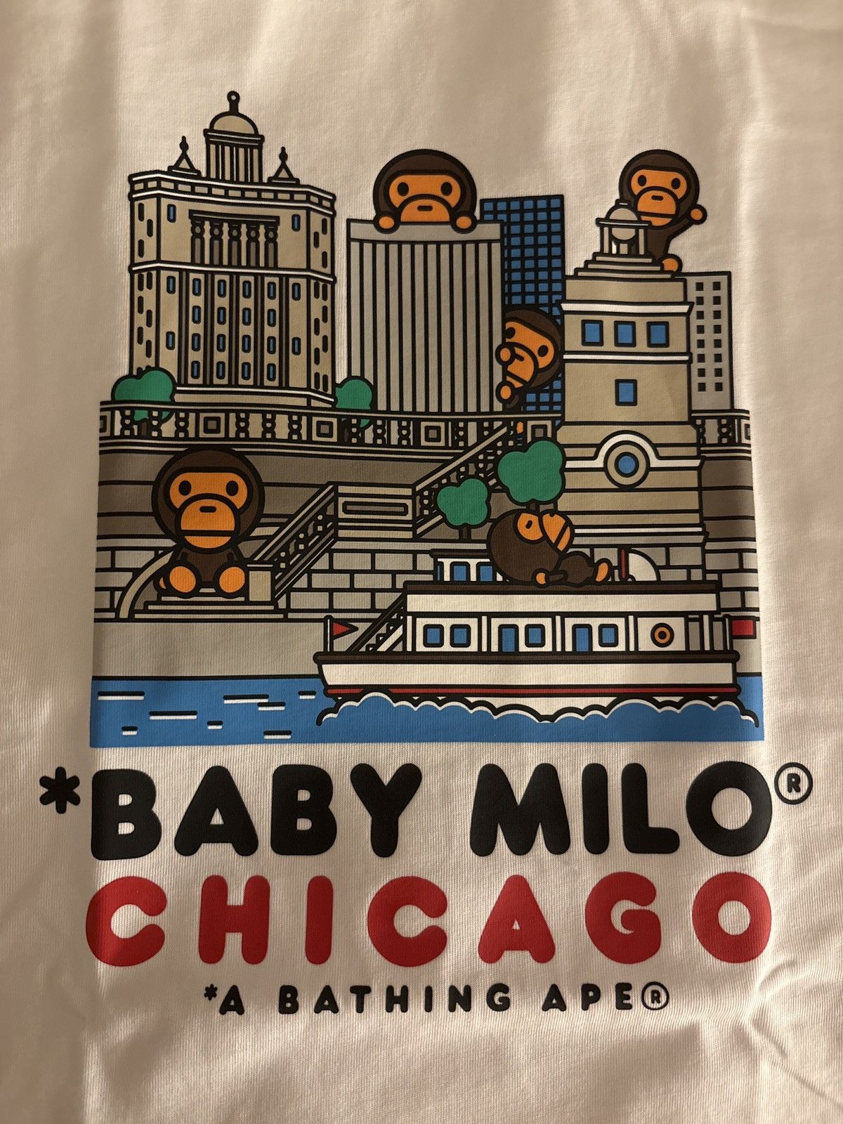 Bape Chicago EXCLUSIVE Bape Riverfront Tee Size US M / EU 48-50 / 2 - 2 Thumbnail