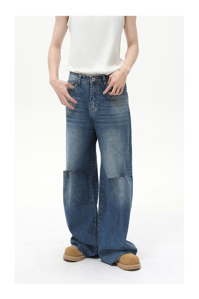Japanese Brand × Jean American oversize washed ripped distressed street jeans Size US 32 / EU 48 - 2 Thumbnail