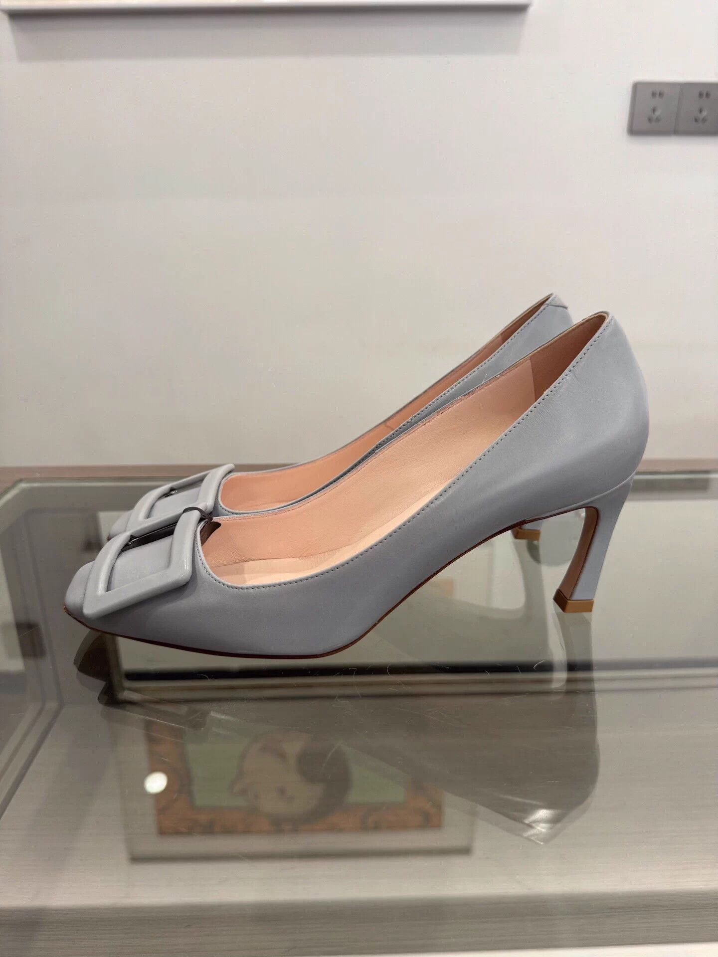 Roger Vivier RV blue square buckle pumps women's 36 Size US 5 / IT 35 - 4 Thumbnail