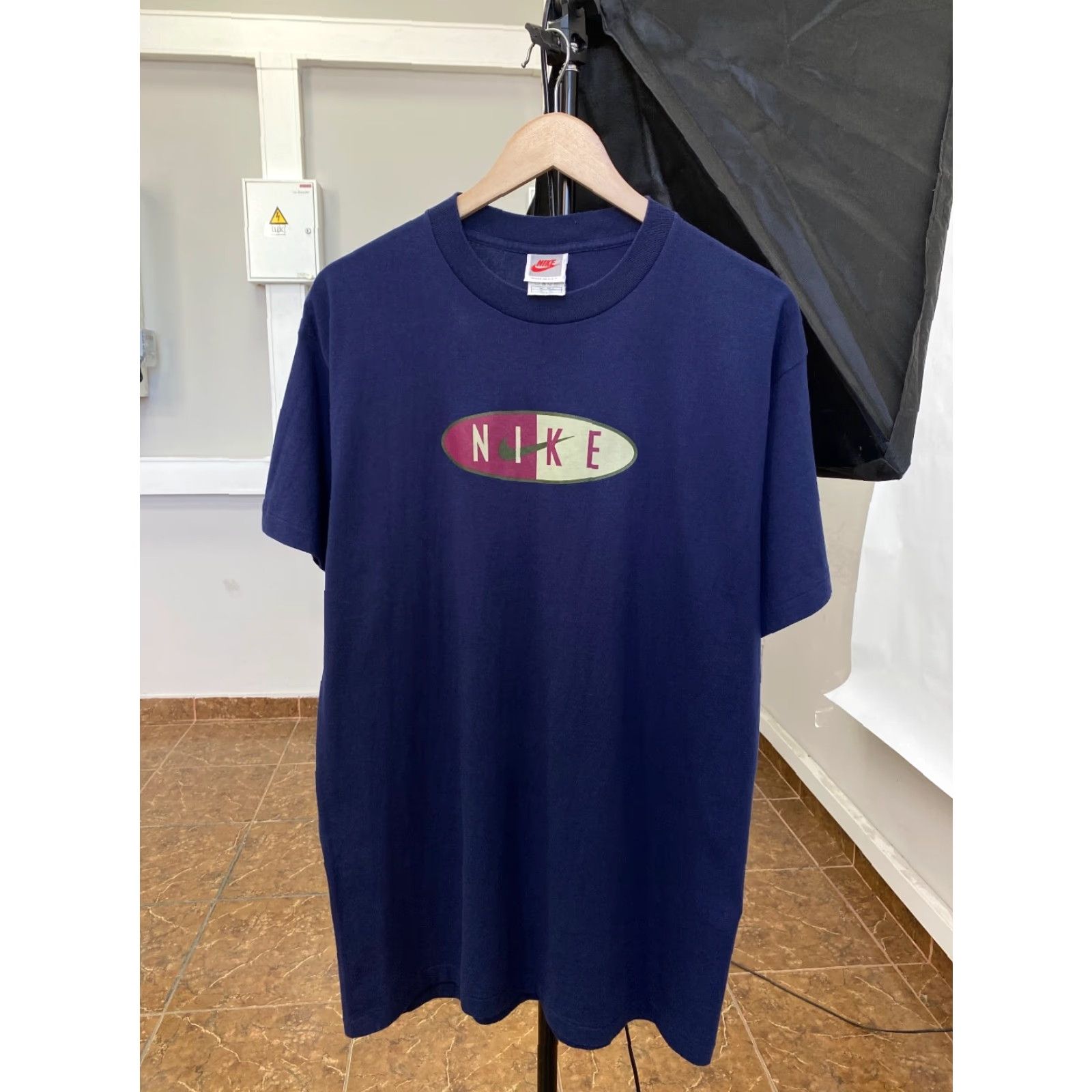 Nike VINTAGE Nike T-Shirt 90s Made in USA XL Blue Men's Size US XL / EU 56 / 4 - 2 Thumbnail