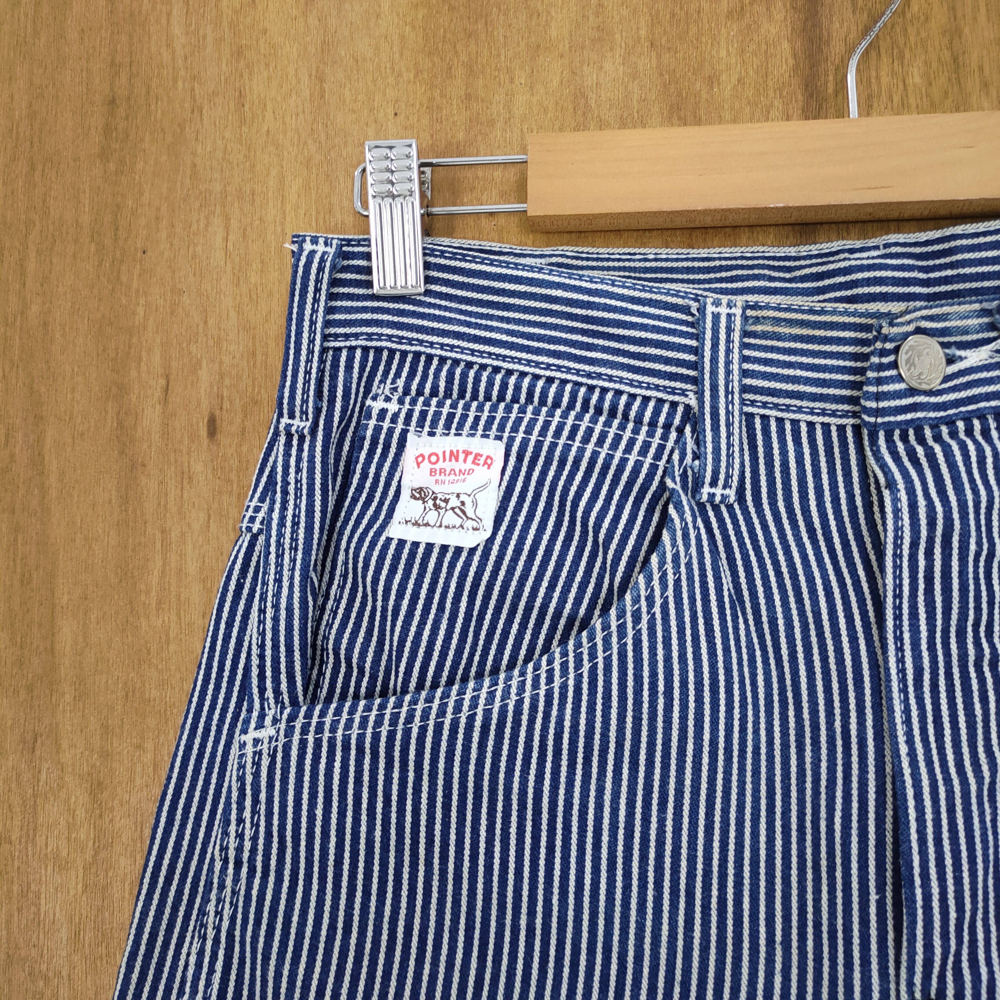 Japanese Brand × OVER THE STRiPES VINTAGE JAPANESE HICKORY STRIPE CARGO PANTS Size US 28 / EU 44 - 2 Thumbnail