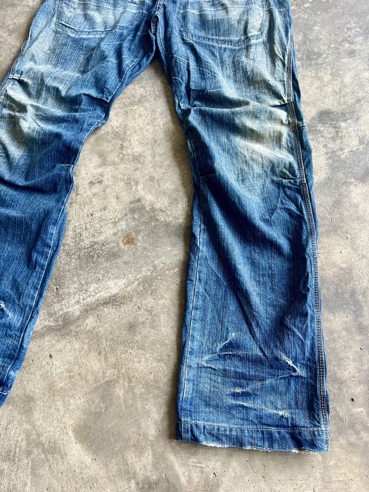 Marithe + Francois Girbaud RARE 90s Marithe Francois Girbaud Baggy Flare Denim Size US 38 / EU 54 - 6 Thumbnail