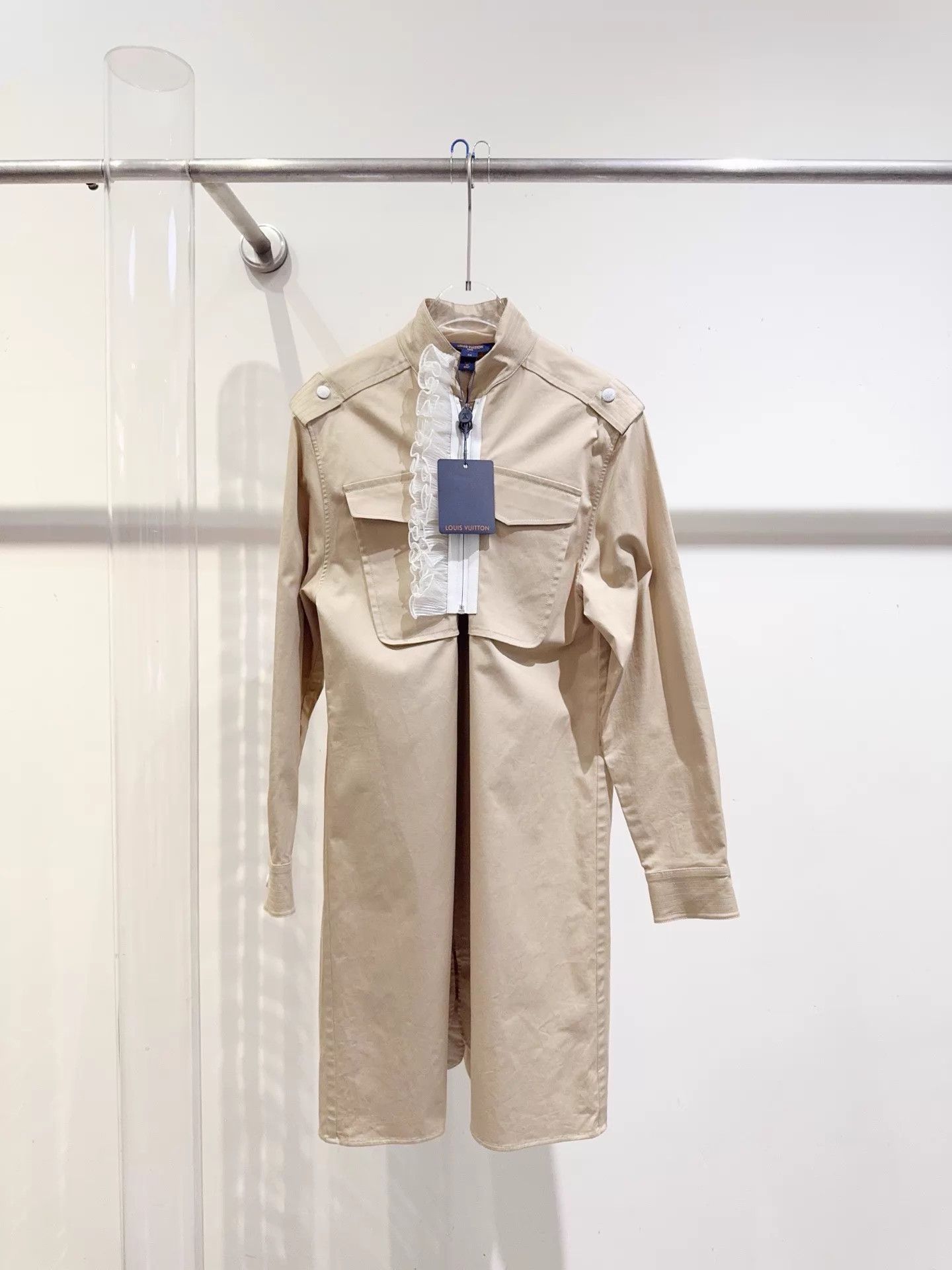 Louis Vuitton Lv Khaki Long Trench Coat 34 O/S NWT Size XS / US 0-2 / IT 36-38 - 1 Thumbnail