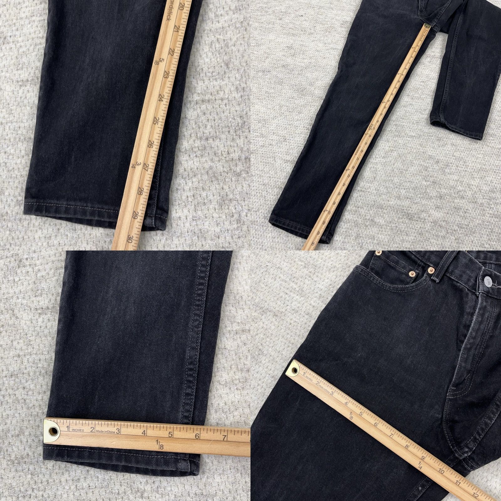 Levi's VINTAGE Levi's 550 Jeans Women 4 Black Tapered Relaxed Fit Baggy 90s USA 25x29 Size 27" / US 4 / IT 40 - 8 Thumbnail