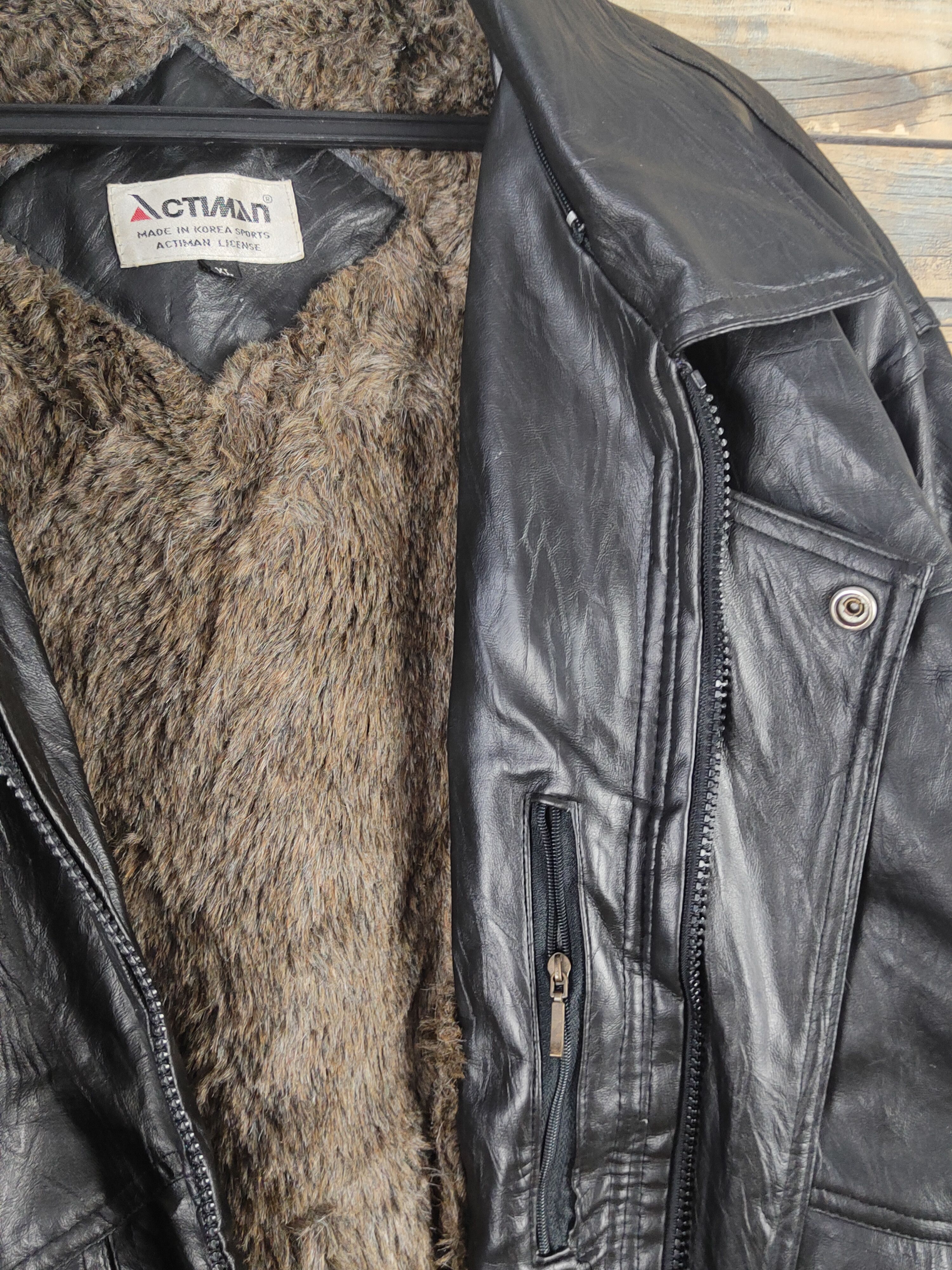 Genuine Leather Actiman Black vintage Leather Jackets #W1118 Size US L / EU 52-54 / 3 - 2 Thumbnail