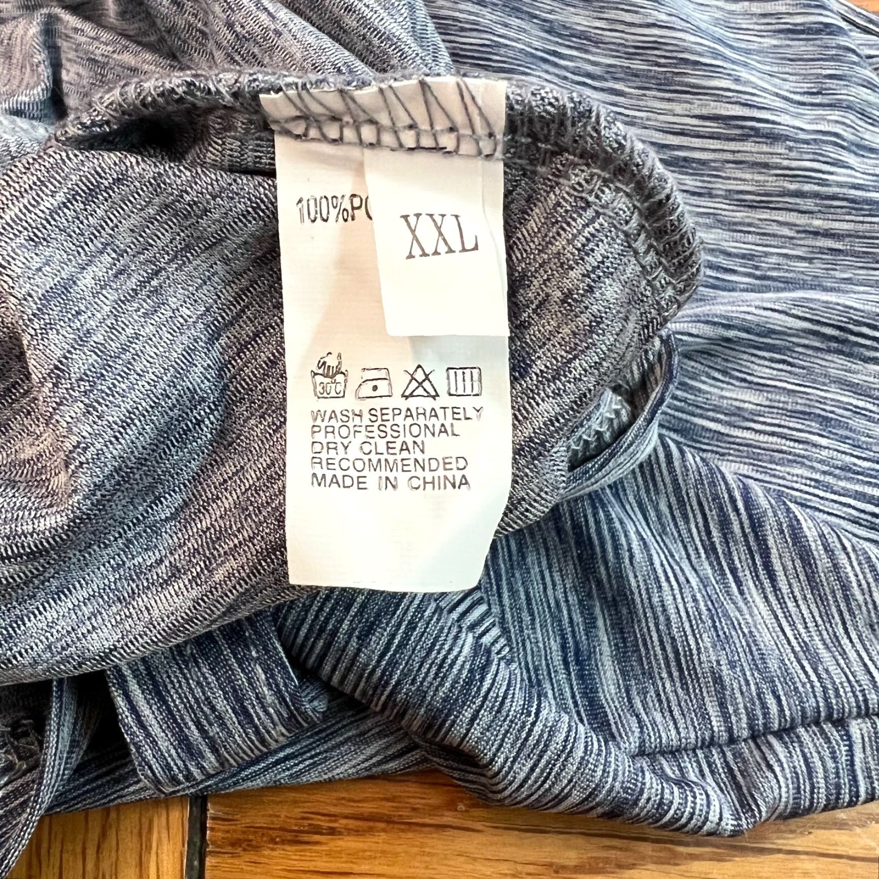 Vintage Womens Sleeveless Activewear Tank Top Heathered Blue Padded XXL Pullover - 2XL, Scoop Neck, Wide Straps, 100% Polyester, Casual Sports Shirt Size XXL / US 16-18 / IT 52-54 - 6 Thumbnail