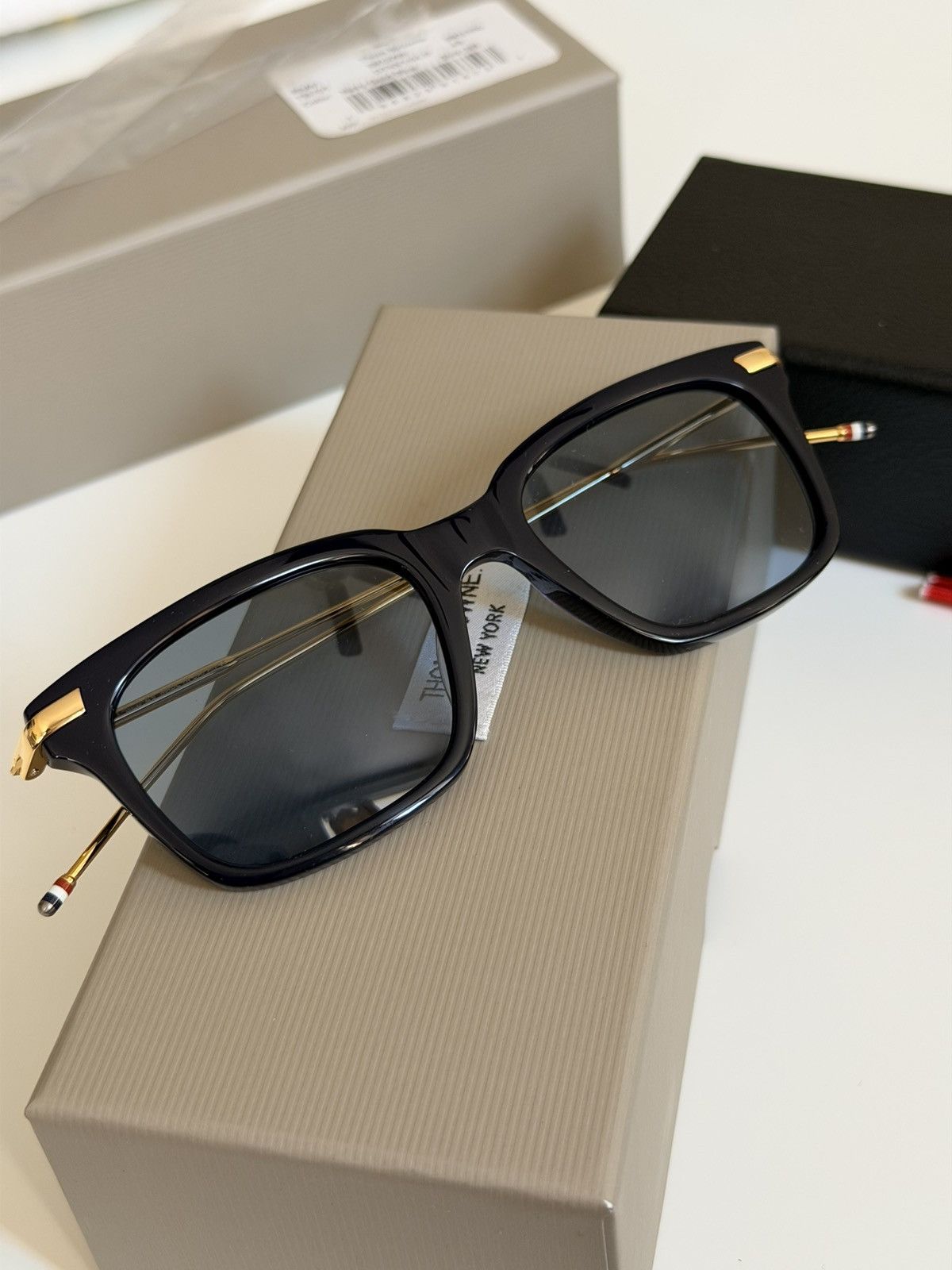 Thom Browne Thom Browne TB-701 Eyeglasses - Gold/Black - 49mm Size ONE SIZE - 8 Thumbnail