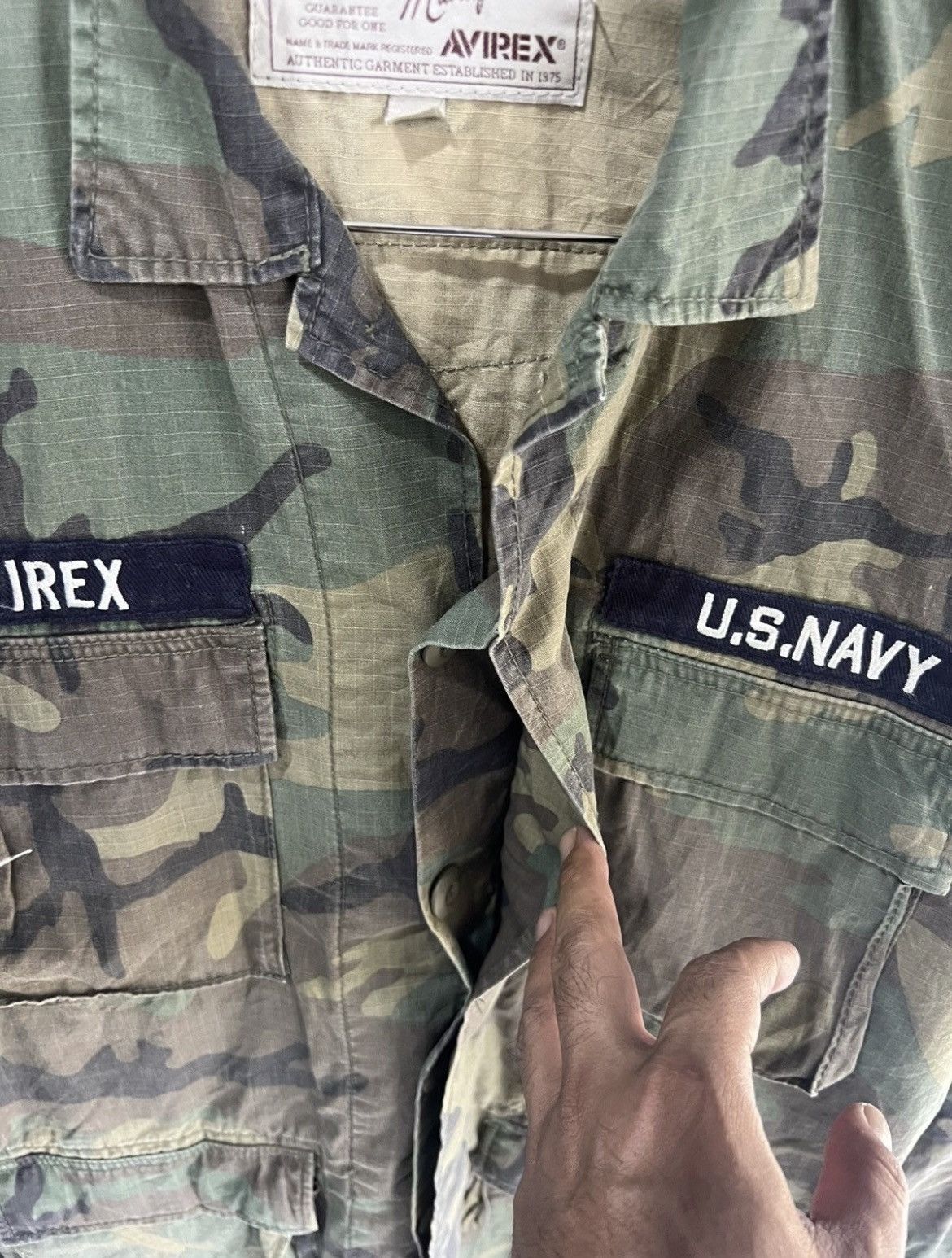 Avirex 🔥Rare Avirex US Navy Camo Army Jacket Size US M / EU 48-50 / 2 - 8 Thumbnail
