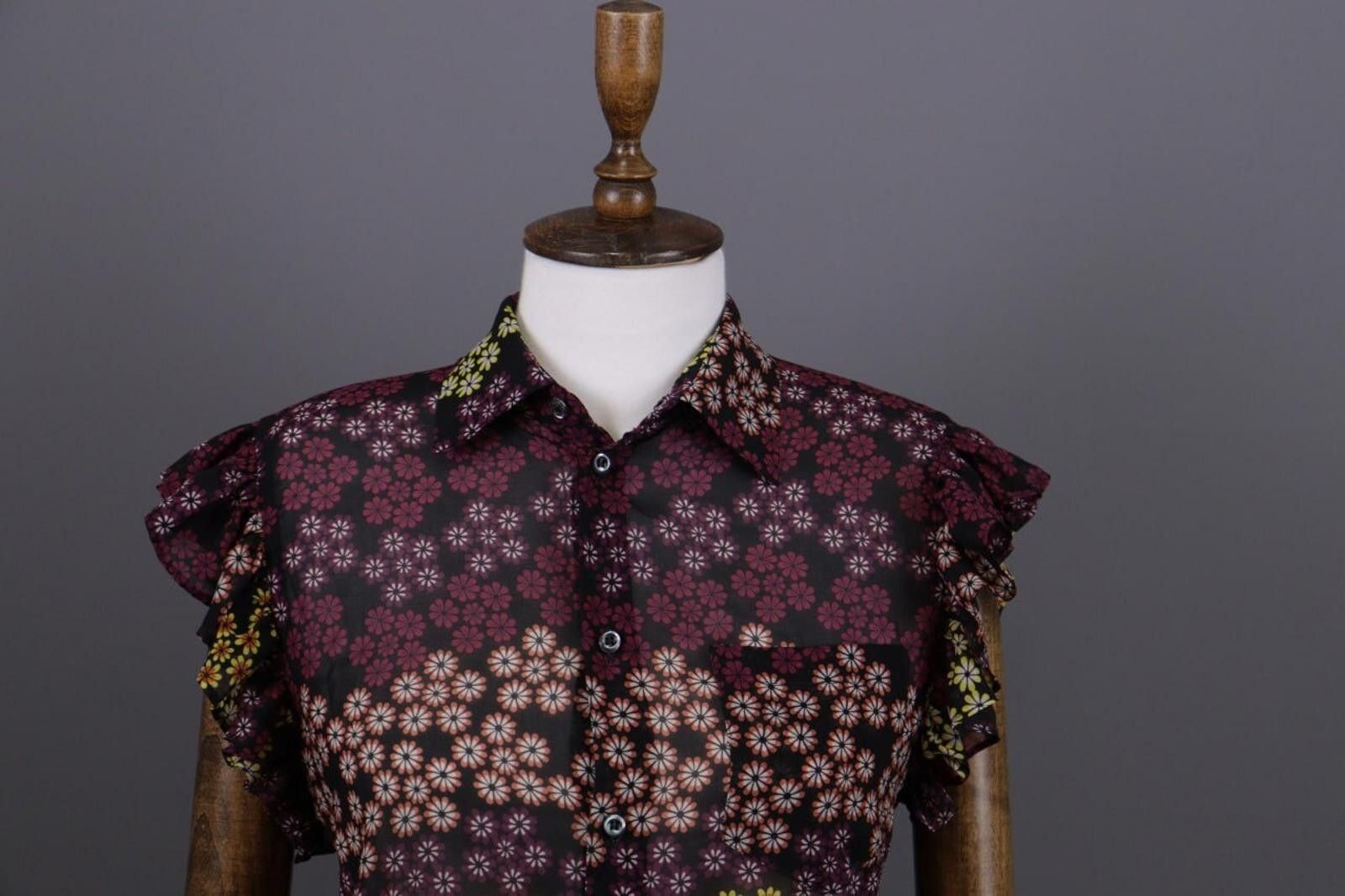 Dsquared2 Dsquared2 Black Mesh Floral Button Down Blouse Shirt Size 38 Size M / US 6-8 / IT 42-44 - 2 Thumbnail