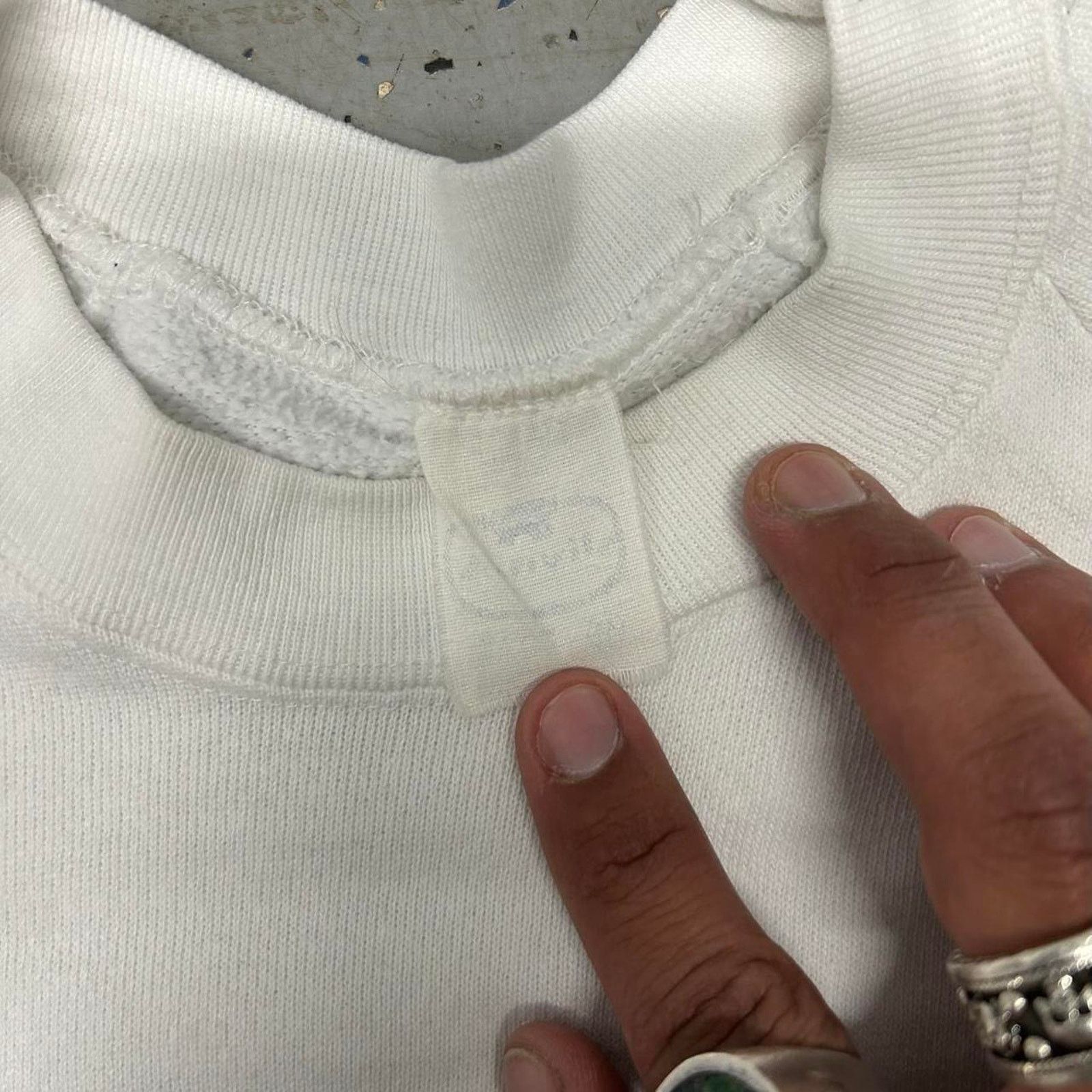 Anvil VTG White crewneck sweatshirt with Georgia graphic Size US M / EU 48-50 / 2 - 3 Thumbnail