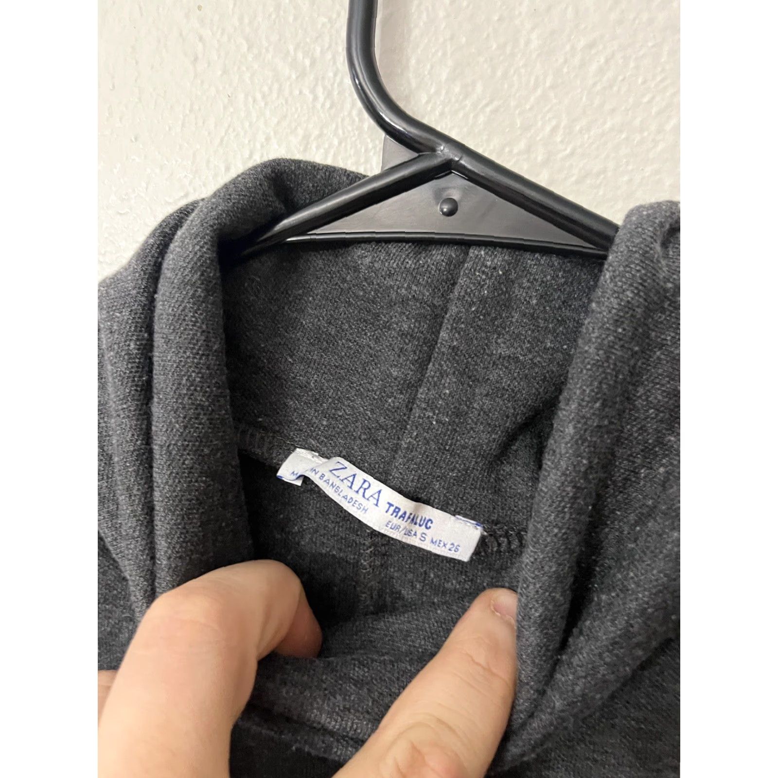 Zara Zara Trafaluc Top Women Small Turtle Neck 3/4 Sleeve Knit Gray S Size S / US 4 / IT 40 - 2 Thumbnail