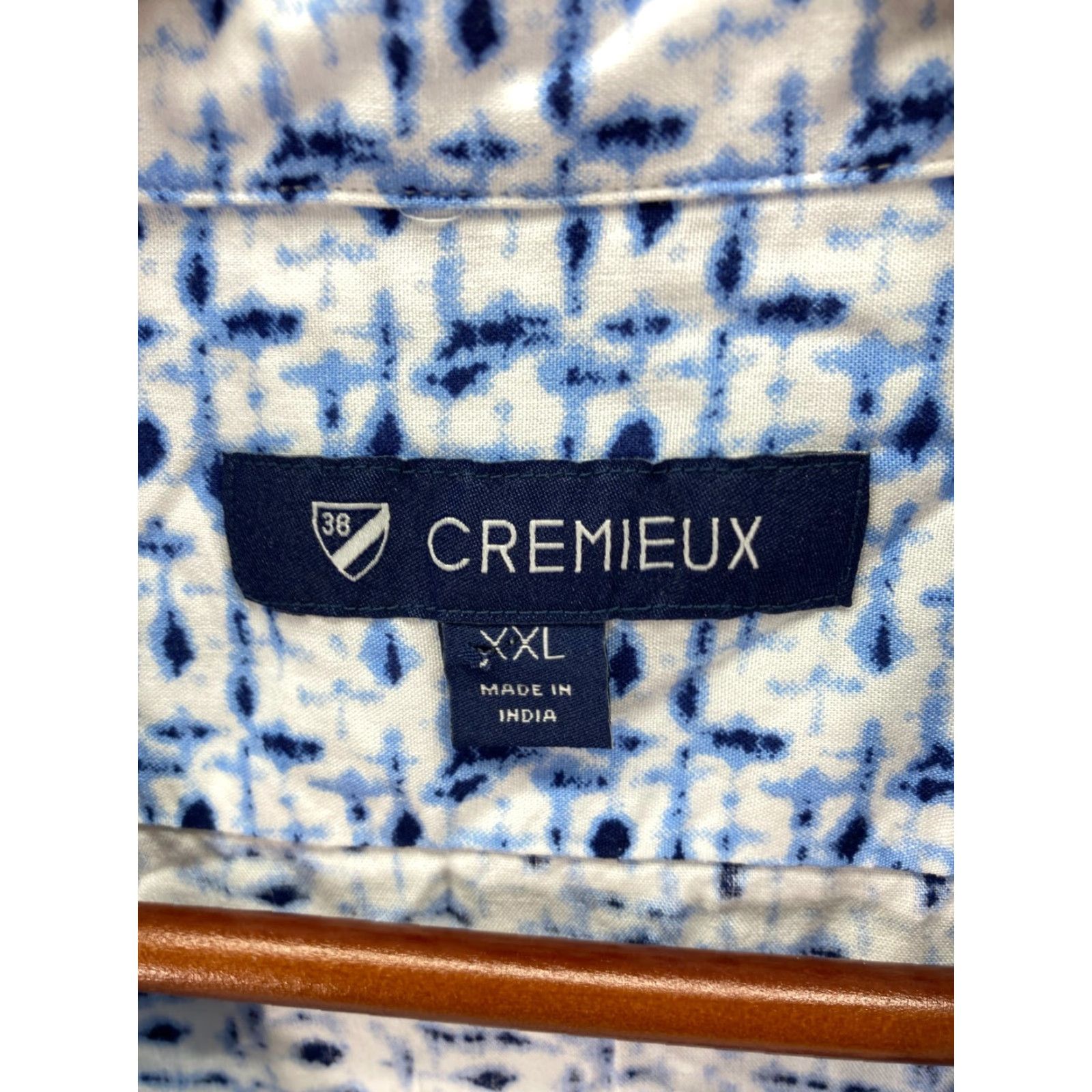 Cremieux Cremieux Shirt Mens 2XL Western Button Up All Over Short Sleeve Blue White Size US XXL / EU 58 / 5 - 7 Thumbnail