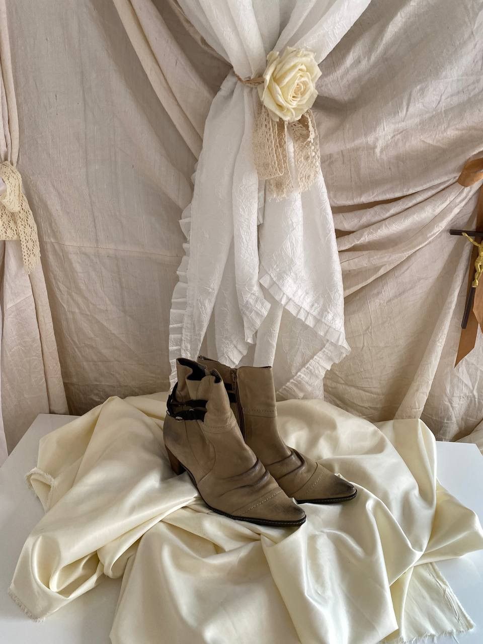 Vintage Vintage leather beige cowboy boots Size US 6.5 / IT 36.5 - 3 Thumbnail