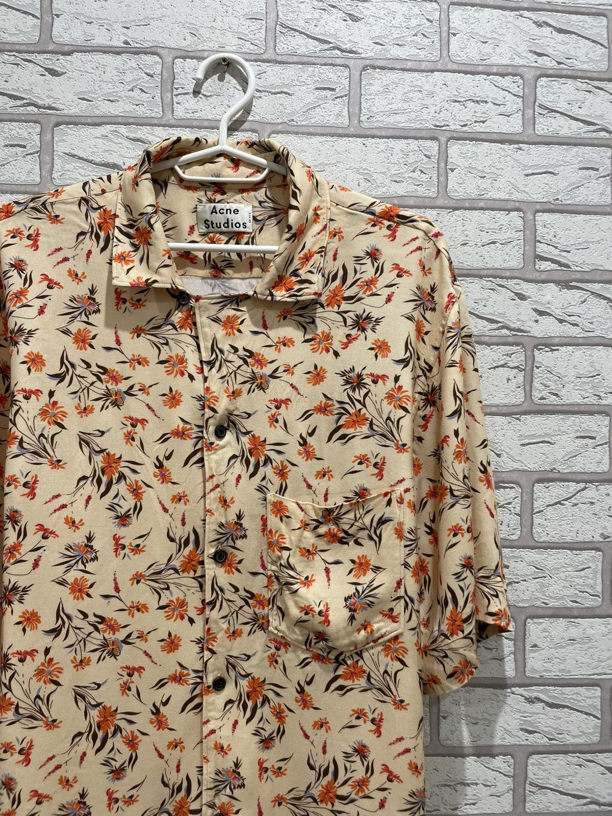 Acne Studios × Vintage Acne Studios - Simon Camp-Collar Floral-Print Twill Shirt Size US M / EU 48-50 / 2 - 5 Thumbnail