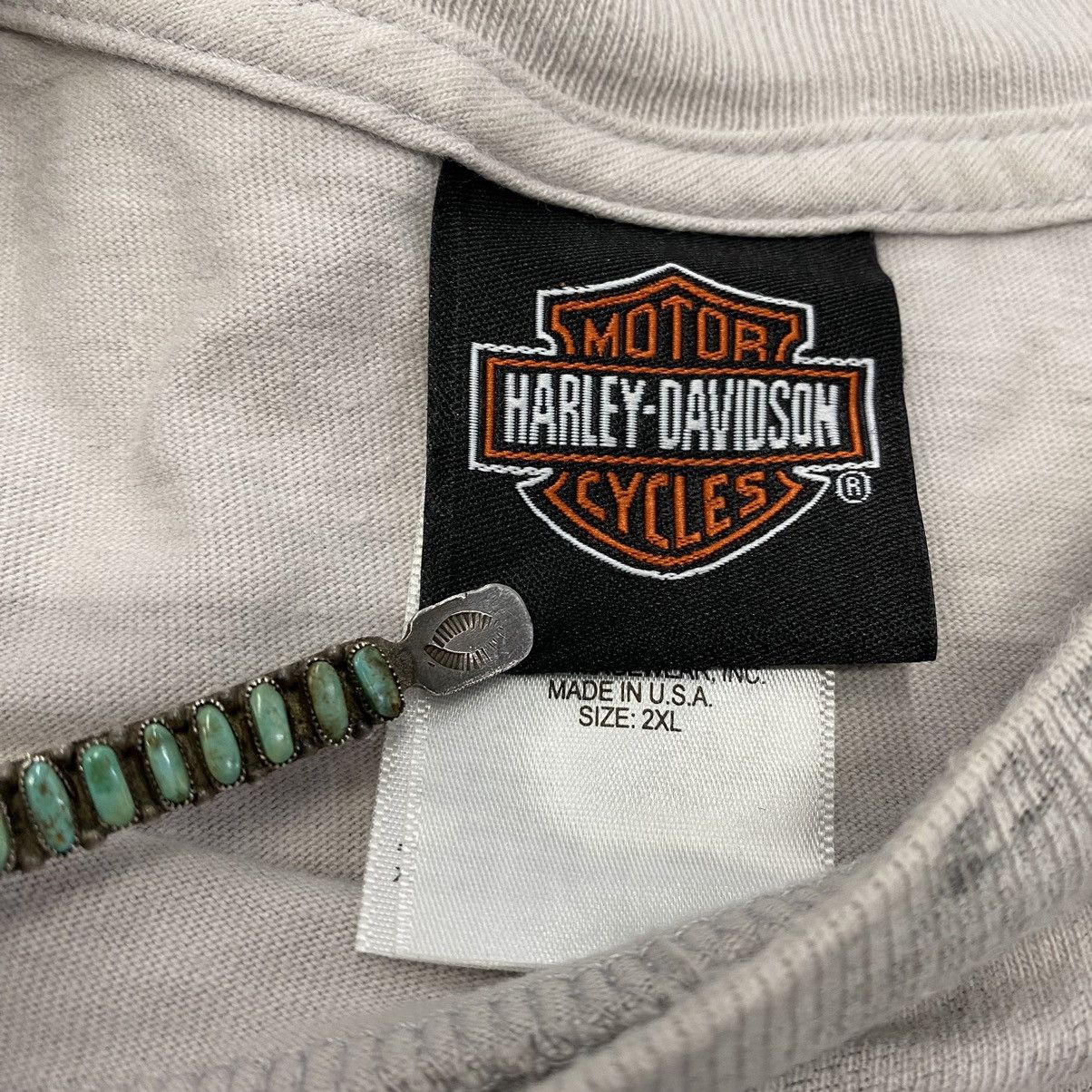 Harley Davidson × Japanese Brand × Vintage Vintage Y2K Harley Davidson Big Print Skull AOP Tee Grunge Size US XXL / EU 58 / 5 - 6 Thumbnail