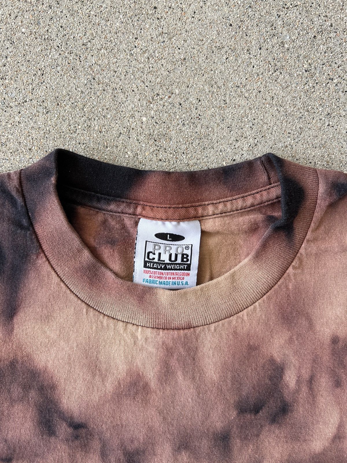 Bleach × Vintage Pro Club Black/Bleach Tied Dyed Heavyweight Blank Tee Size US M / EU 48-50 / 2 - 3 Thumbnail