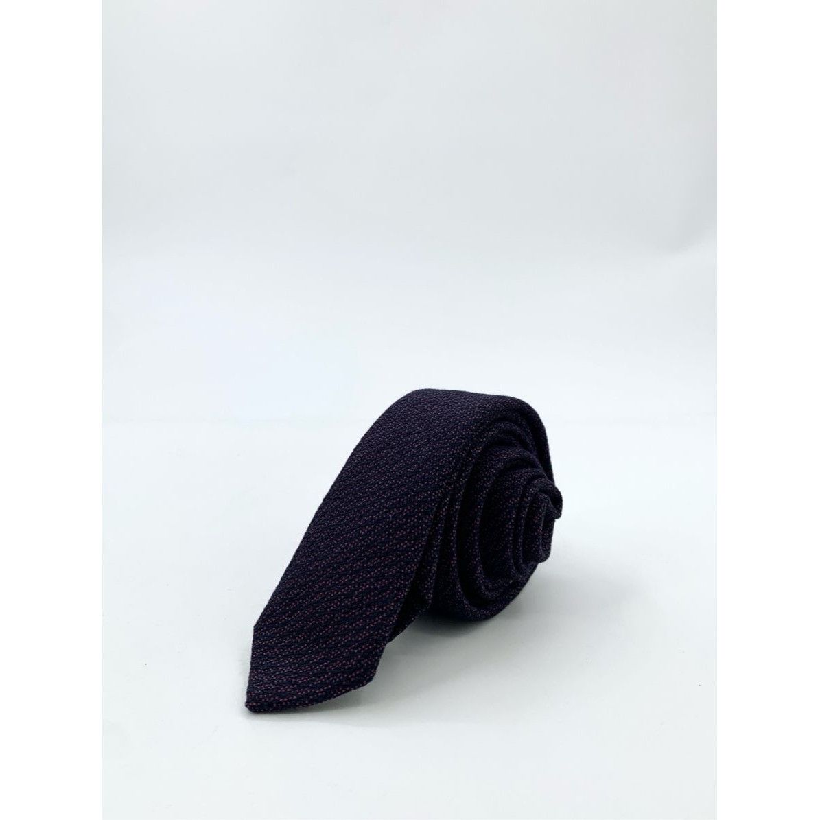 Dior Dior Mens Textured Woven Silk Tie In Purple & Black Size ONE SIZE - 1 Thumbnail