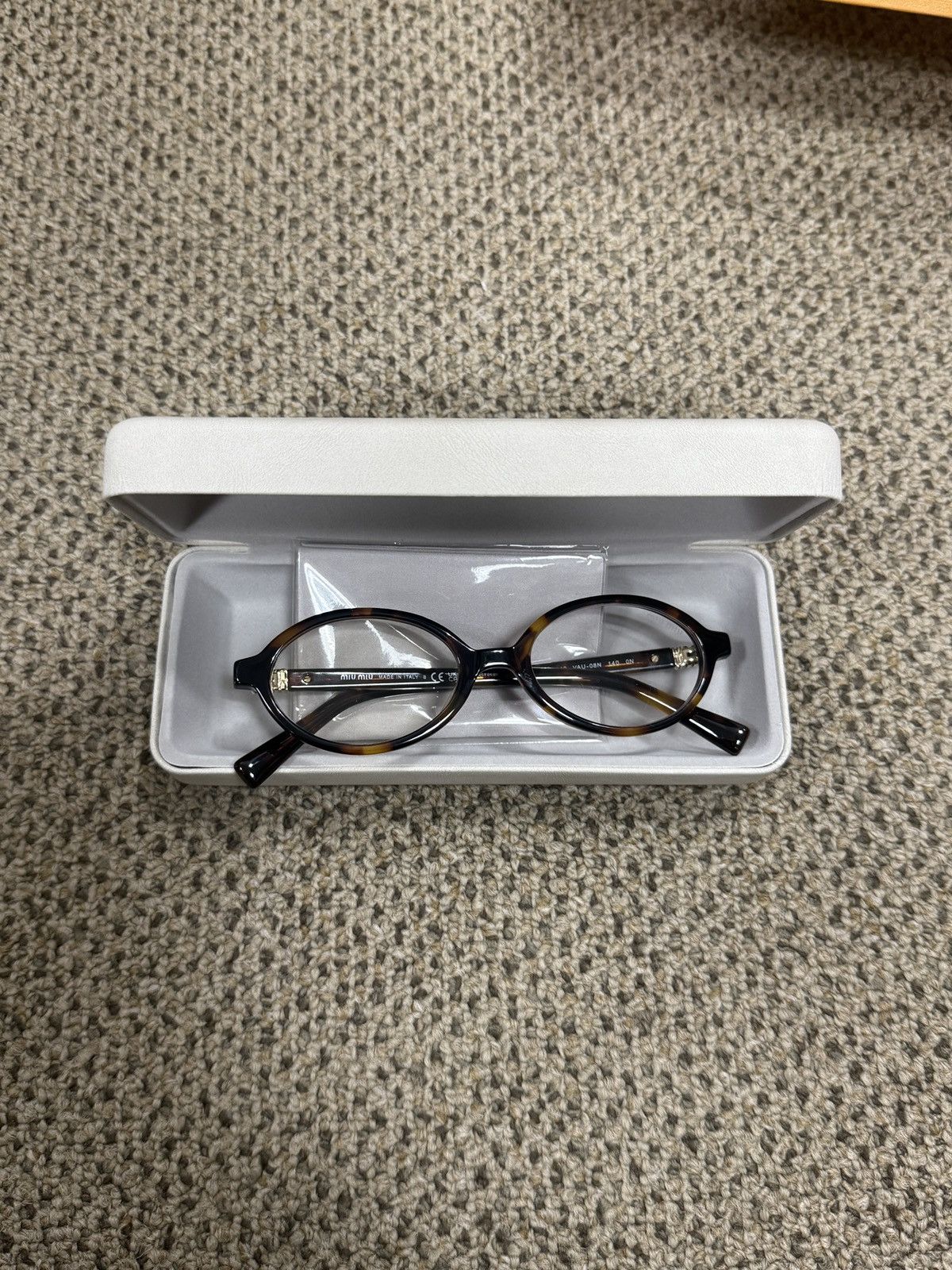 Miu Miu Miu Miu Oval Tortoiseshell Glasses Size ONE SIZE - 2 Thumbnail
