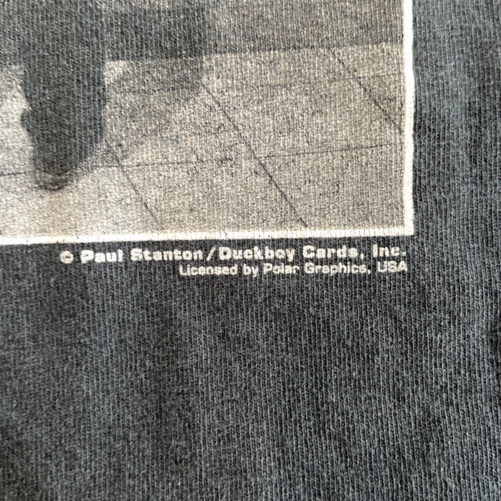 Gildan VINTAGE Laughlin Texas Hold Em' Funny Bathroom T Shirt Faded Black 2XL Mens Size US XXL / EU 58 / 5 - 3 Thumbnail