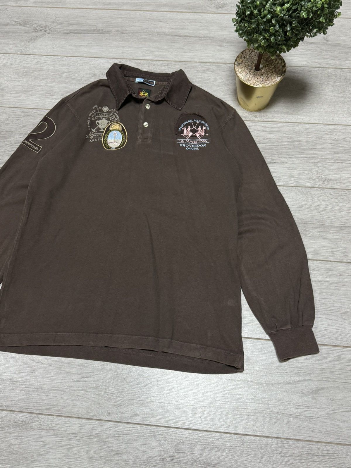 La Martina La Martina Argentina vintage long sleeve shirt polo Size US XL / EU 56 / 4 - 5 Thumbnail