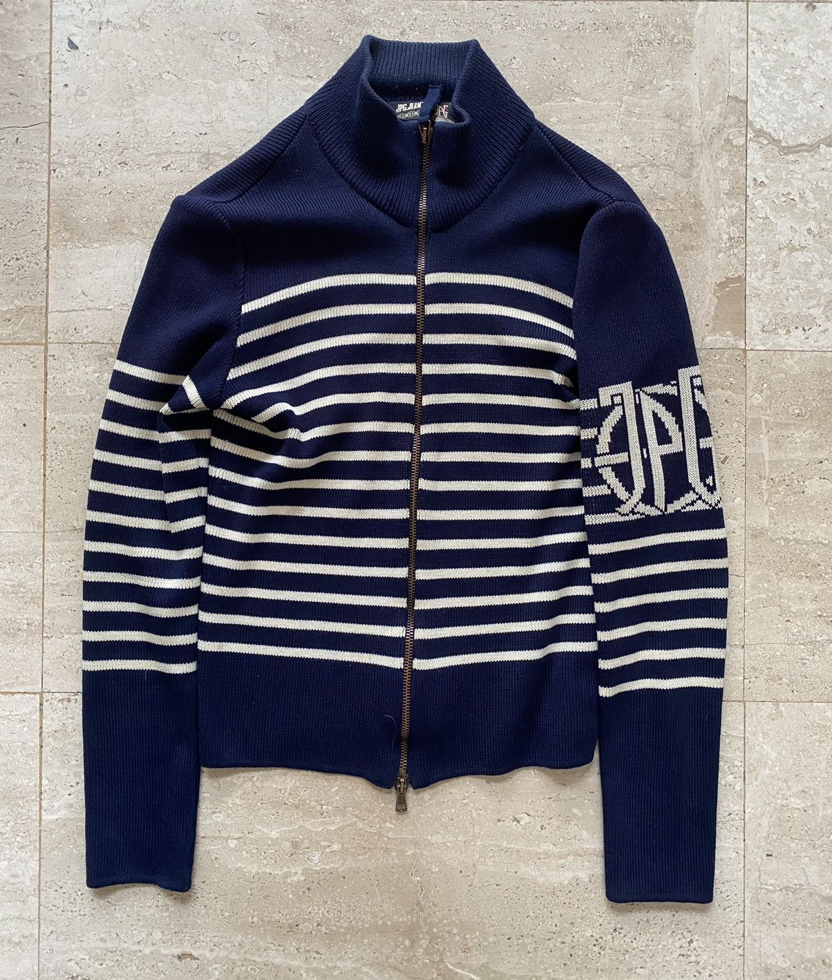 image of Jean Paul Gaultier Aw2003 Sweater in Navy, Women's (Size Small)