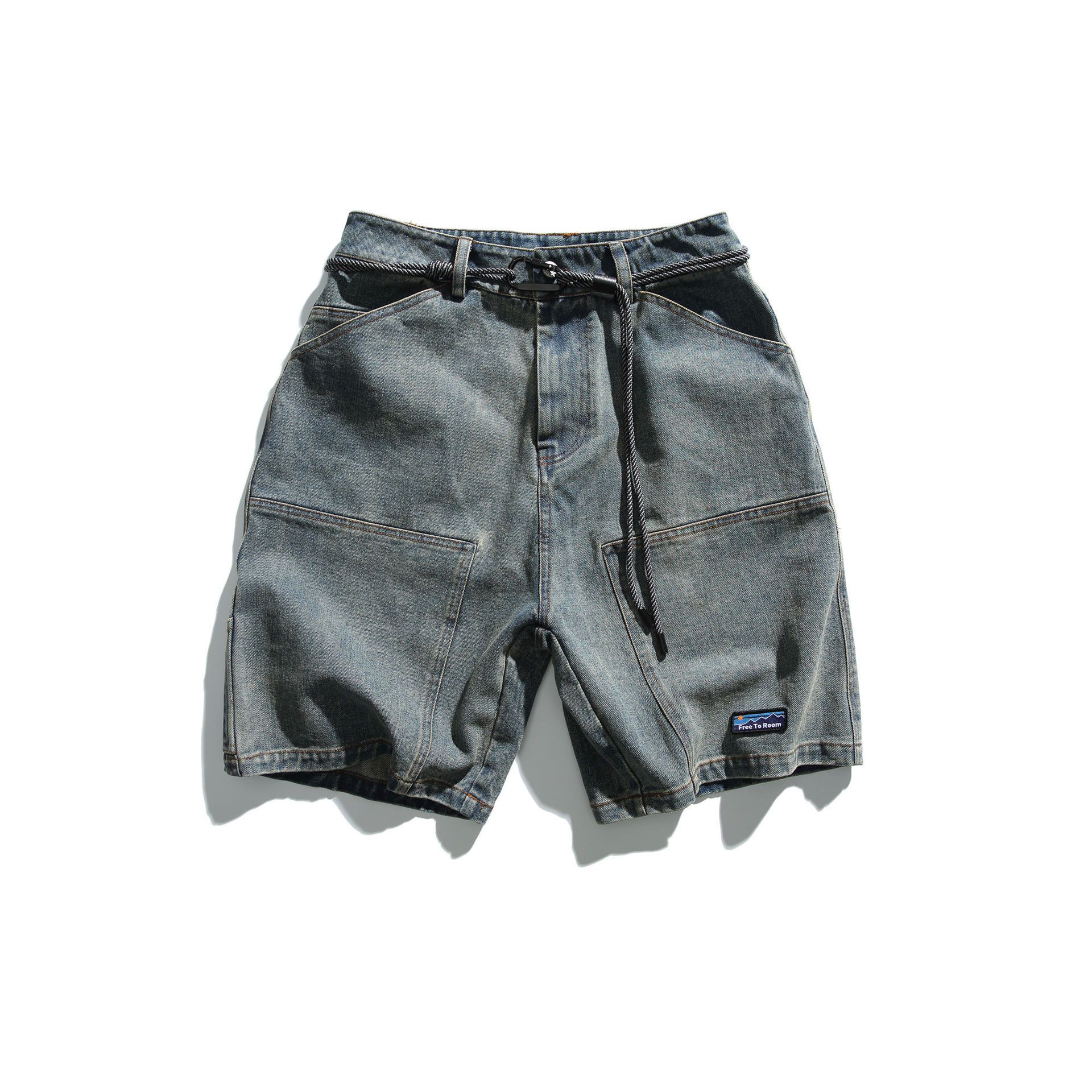 Japanese Brand × Vintage Japanese retro men's straight cargo washed retro shorts Size US 32 / EU 48 - 1 Thumbnail