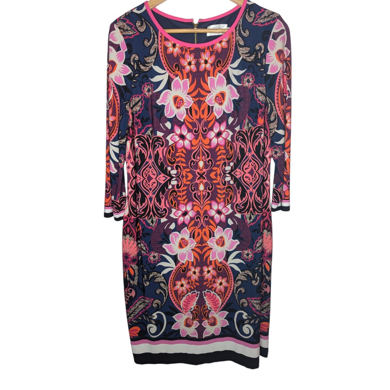 Other Eliza J Women's 3/4 Sleeve Floral Printed Dress EJ6M3155 Size XL / US 12-14 / IT 48-50 - 2 Thumbnail