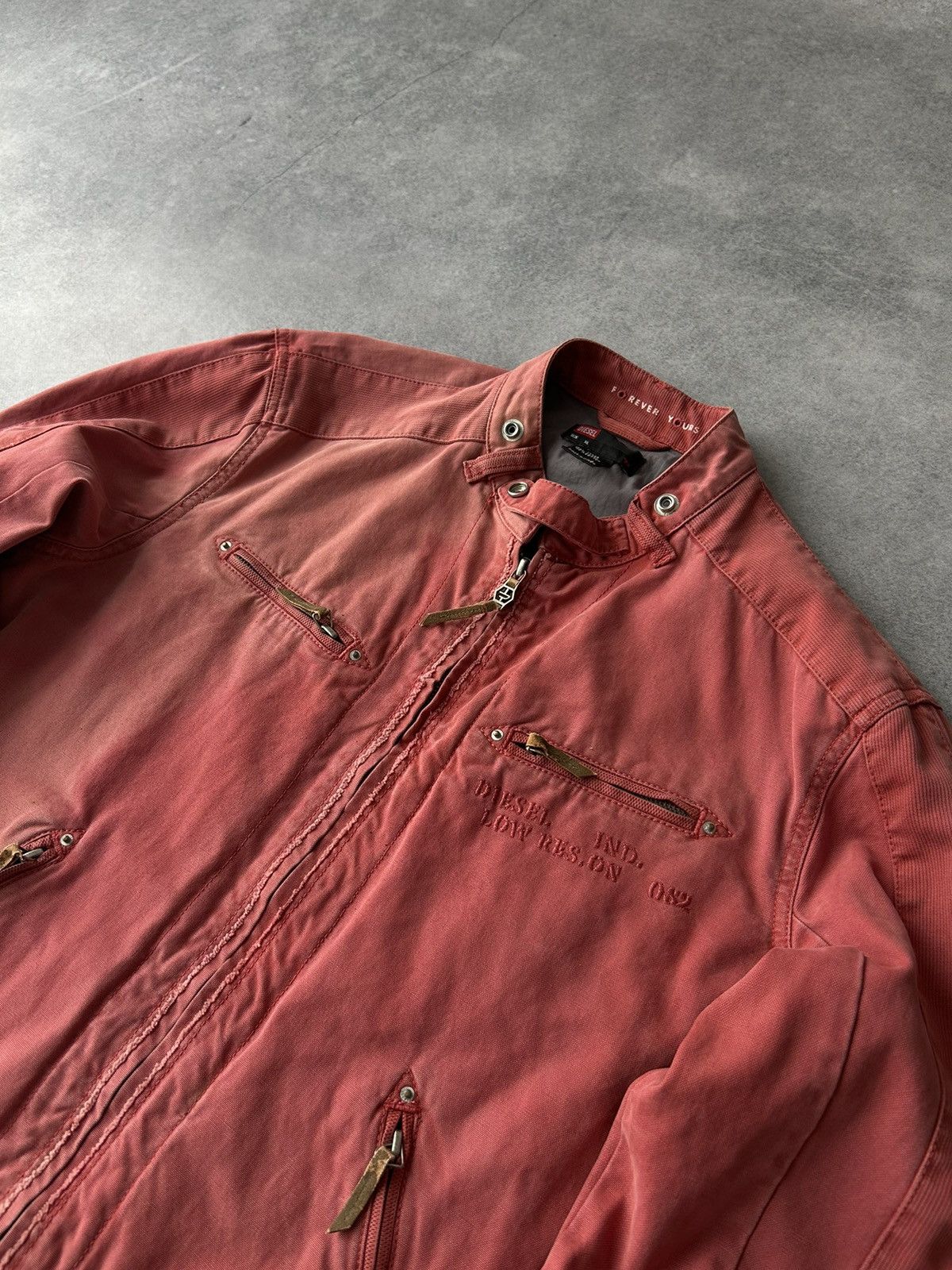 Diesel Vintage Diesel Mixed colour biker jacket mens 🥩🥩🥩 Size US XL / EU 56 / 4 - 3 Thumbnail