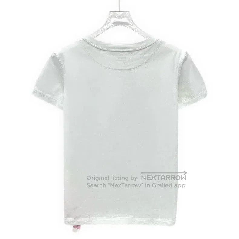Hermes Hermes White logo embroidered cotton short-sleeved T-shirt Size XS / US 0-2 / IT 36-38 - 2 Thumbnail