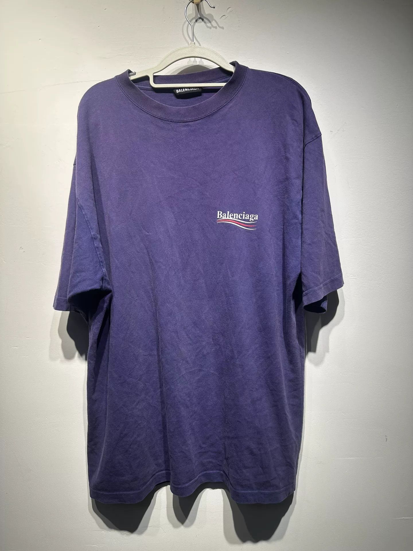 Balenciaga Balenciaga Retro Printed Blue T-Shirt M Men Size US M / EU 48-50 / 2 - 1 Thumbnail