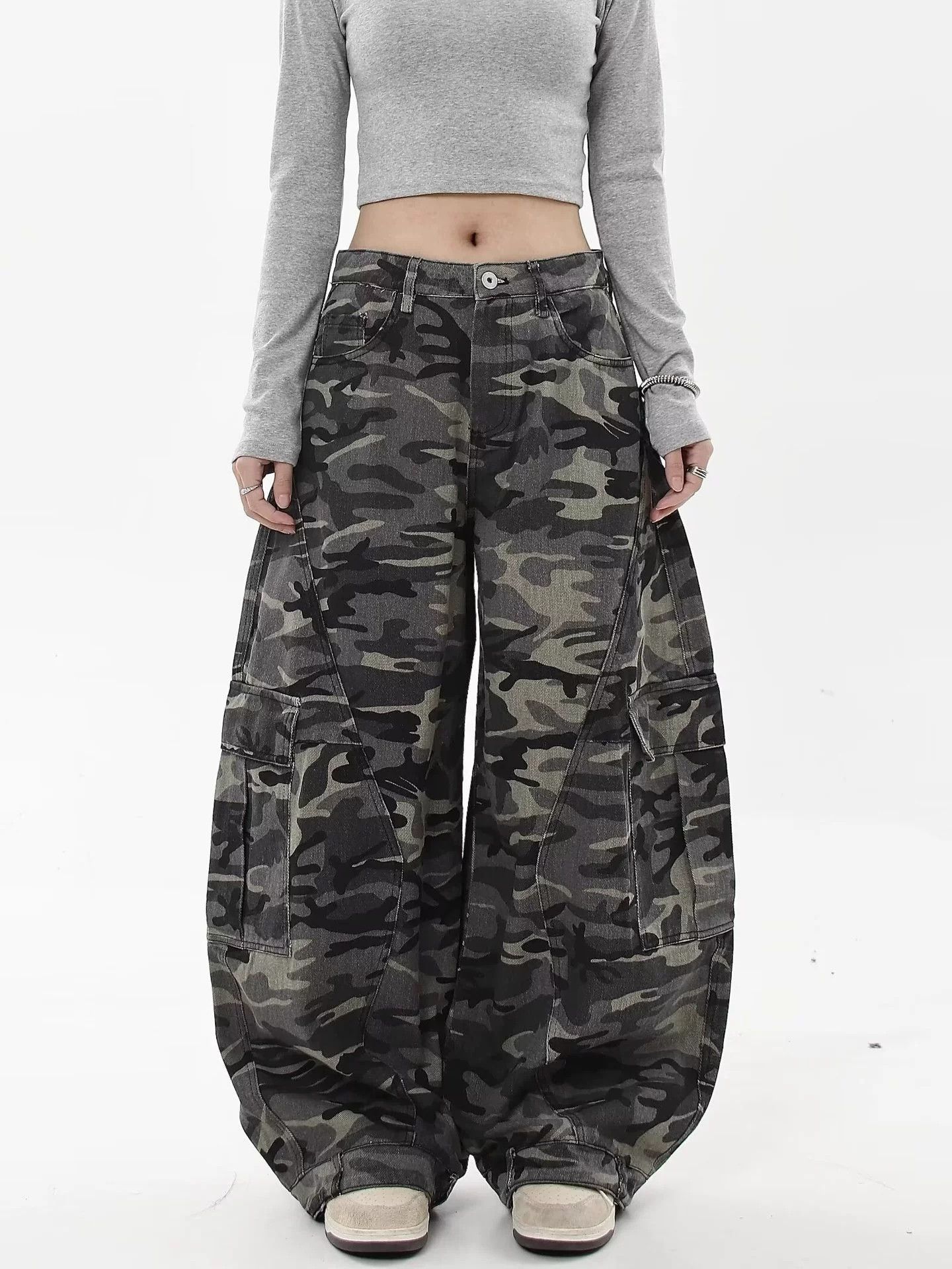 Japanese Brand × Jean Street multi-pocket camouflage retro cargo machete jeans y2k Size US 32 / EU 48 - 1 Thumbnail