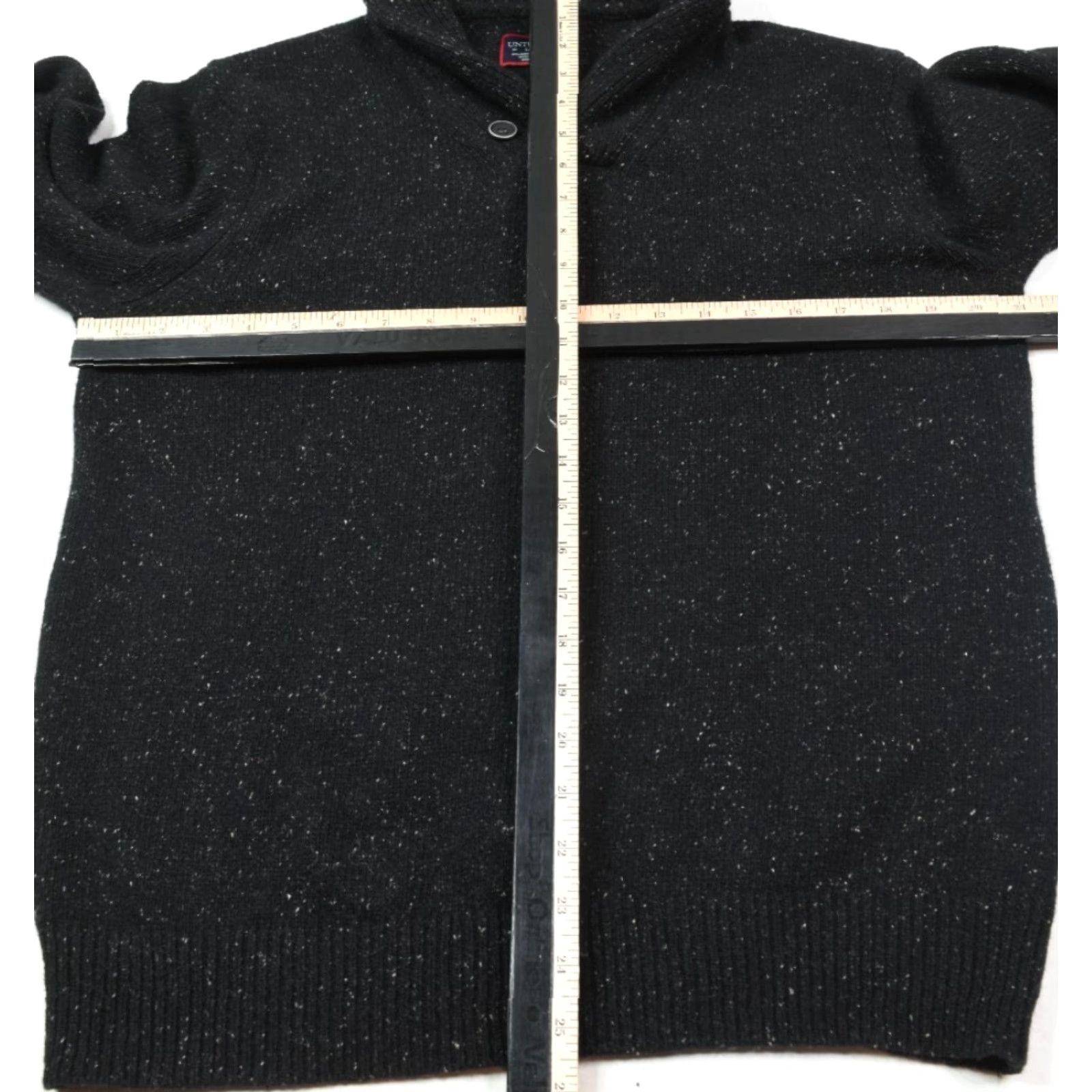UNTUCKit UNTUCKit Van Douzer Donegal Sweater Mens Large Black Mock Neck Long Sleeve Wool Size US L / EU 52-54 / 3 - 6 Thumbnail