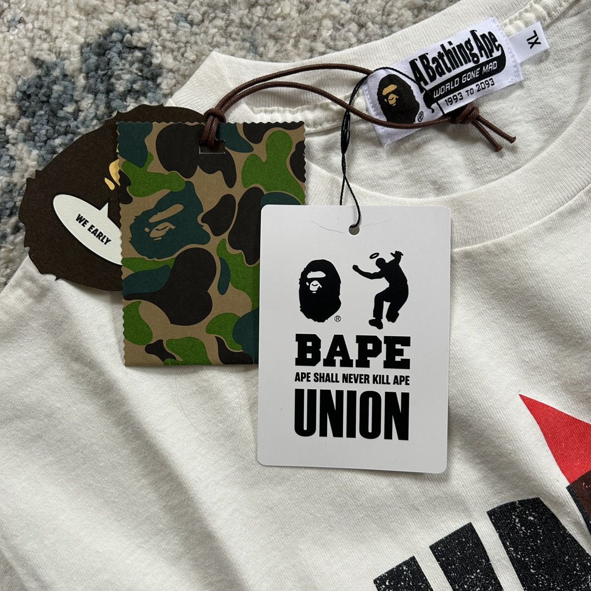 Bape × Union LA A BATHiNG APE x UNiON LOS ANGELES BAPESTA ASNKA TEE CREAM Size US XL / EU 56 / 4 - 7 Thumbnail