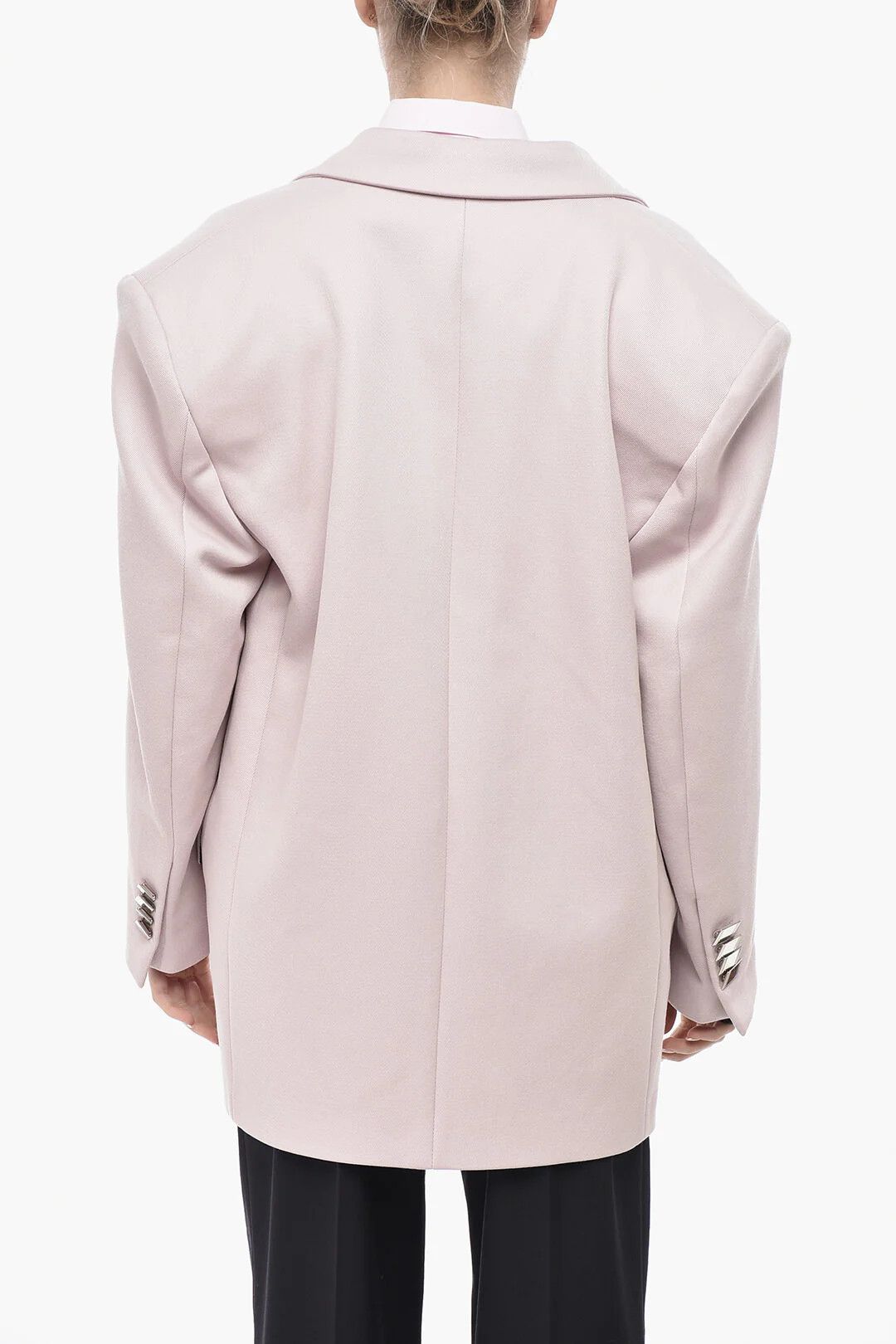 Athleta og1mm0426 Oversized Wool-Blend Blazer in Pink Size XS / US 0-2 / IT 36-38 - 2 Thumbnail