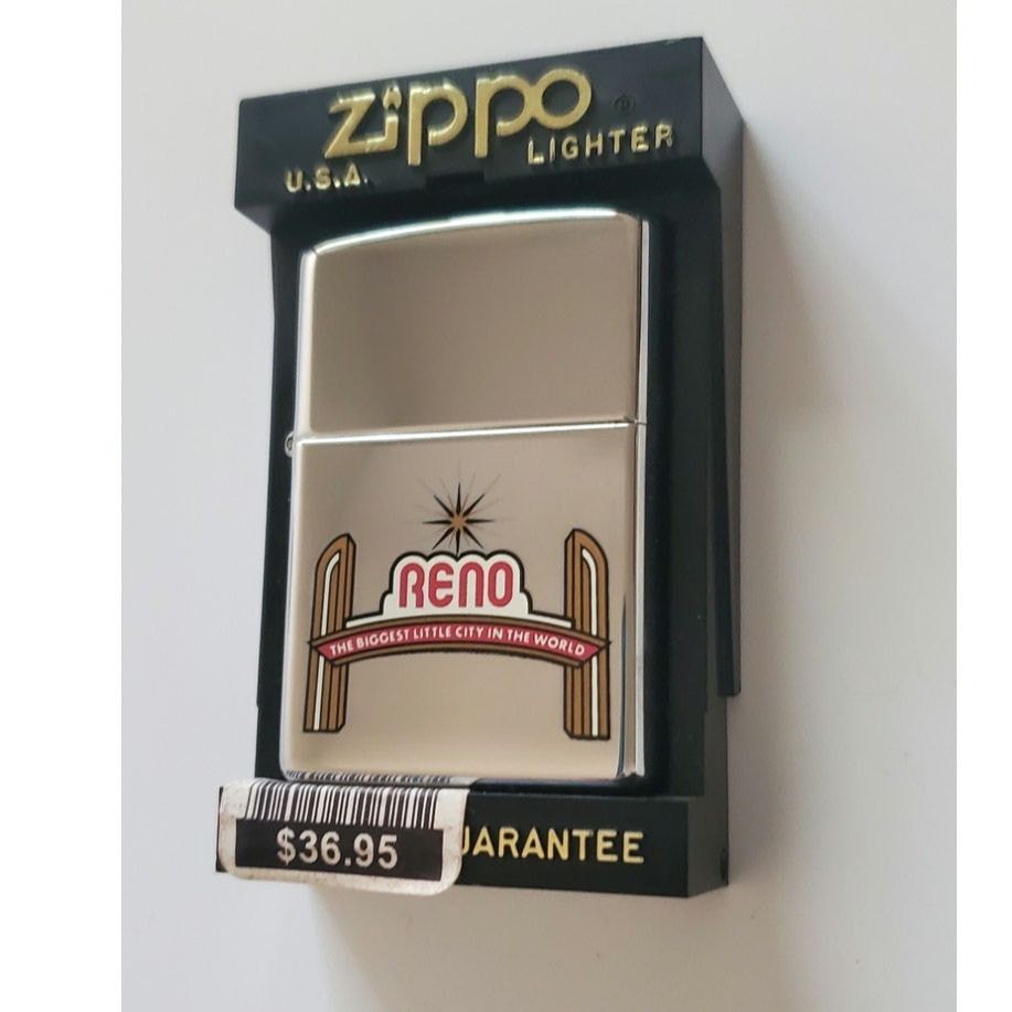 Zippo VINTAGE ZIPPO RENO LIGHTER 1998 - Brushed Chrome - NIB Size ONE SIZE - 3 Thumbnail