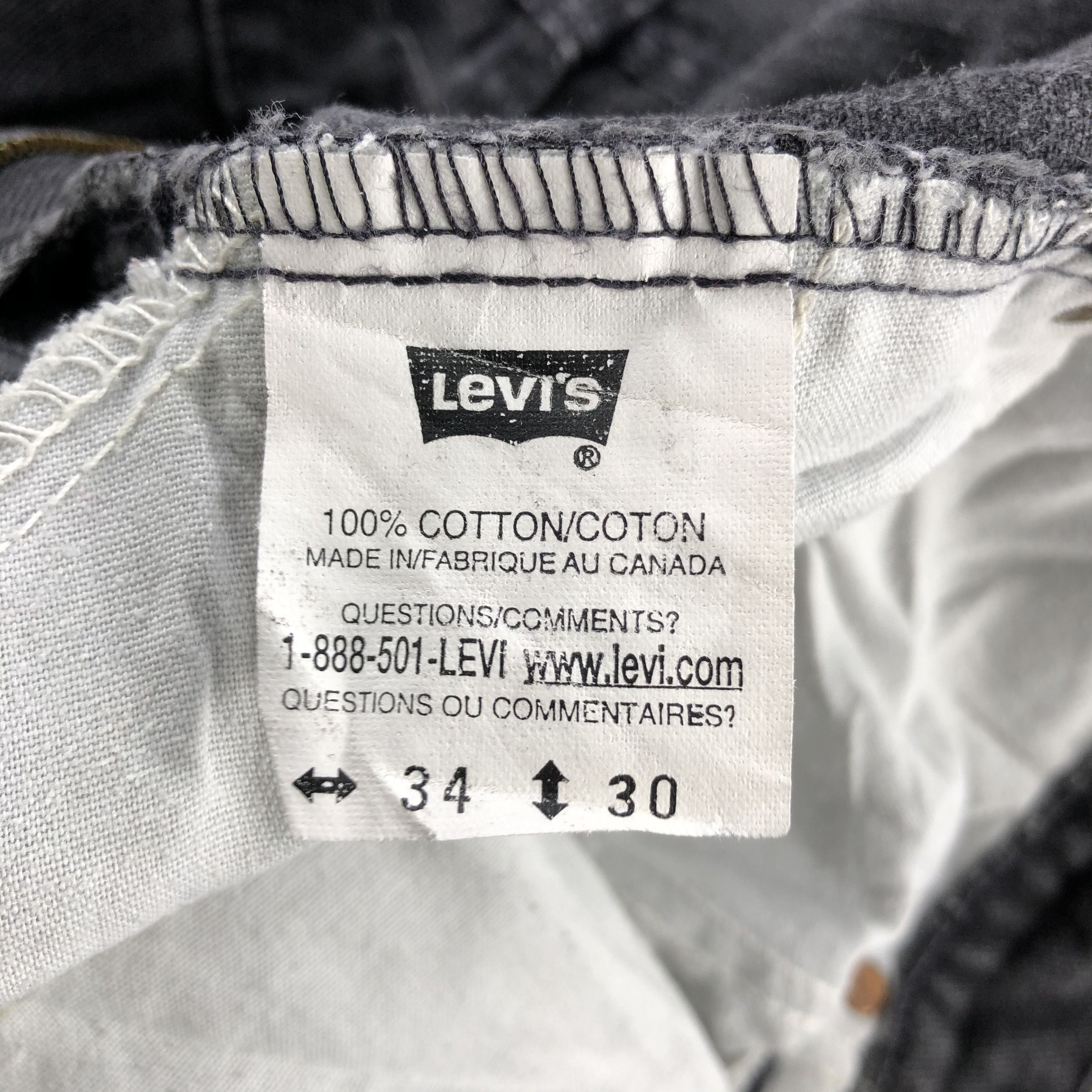 Levi's × Vintage 90s Vintage Faded Black Levis Jeans-JM2972 Size US 33 - 10 Thumbnail