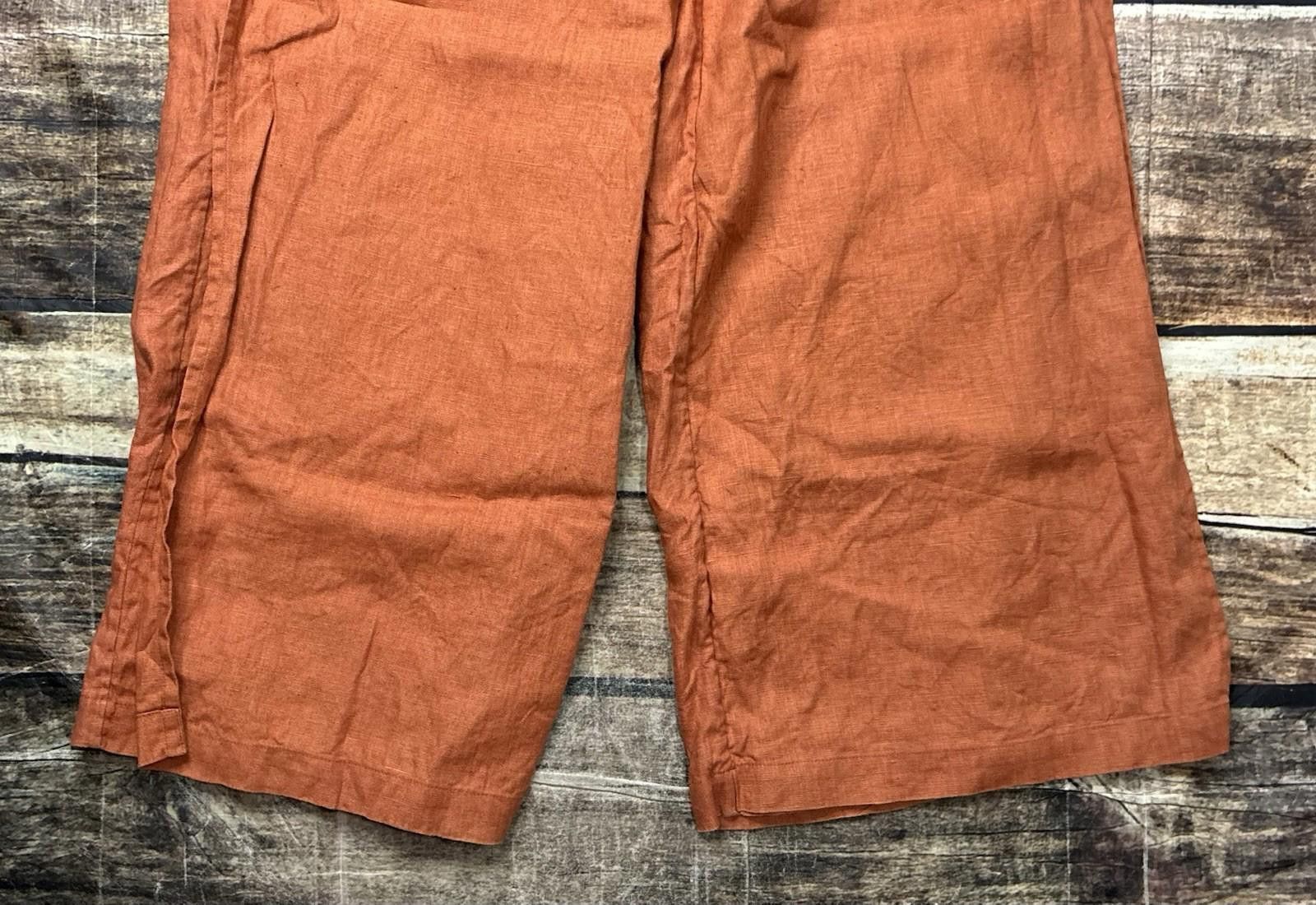 Other Evarae Pants Women Size 6 26x27 Linen Wide Leg Long Paperbag Size 28" / US 6 / IT 42 - 5 Thumbnail