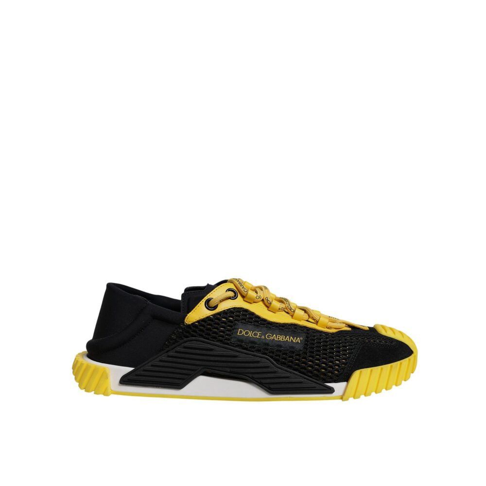 Dolce & Gabbana Dolce & Gabbana Black Yellow Low Top NS1 Sneakers Shoes (Siz Size US 6 / EU 39 - 1 Thumbnail