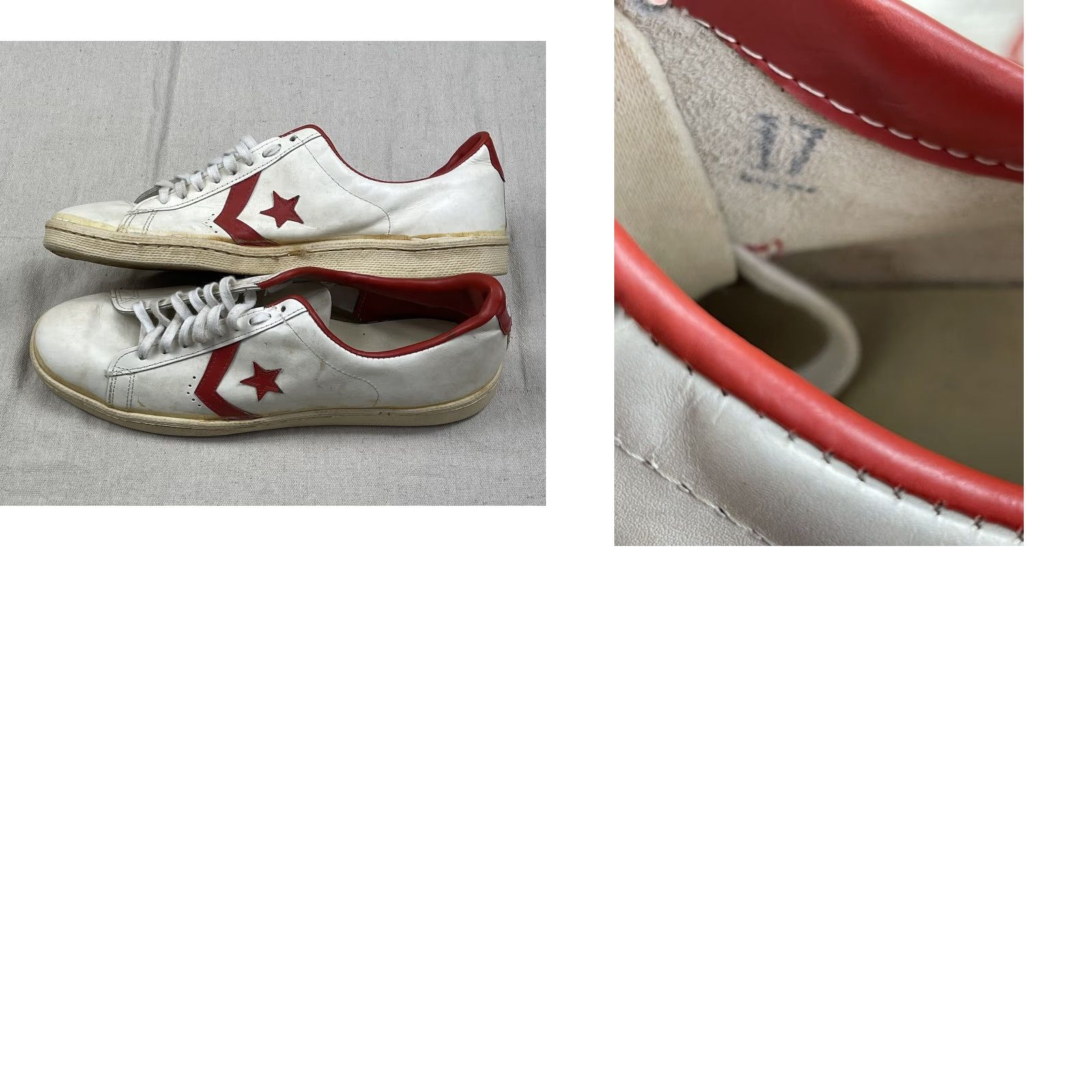 Converse VINTAGE Converse One Star Low Top Basketball Shoes USA Leather 17 Red Men Sixers Irving Star Sneaker University Basketball Shoe Size US L / EU 52-54 / 3 - 8 Thumbnail
