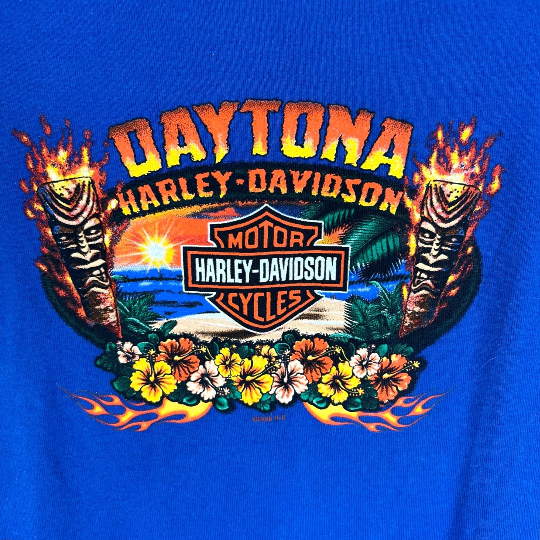 Harley Davidson Harley-Davidson Daytona FL Shirt Adult L Blue 2 Sided Graphic Tee 2008 Mens T-Shirt Size US L / EU 52-54 / 3 - 3 Thumbnail