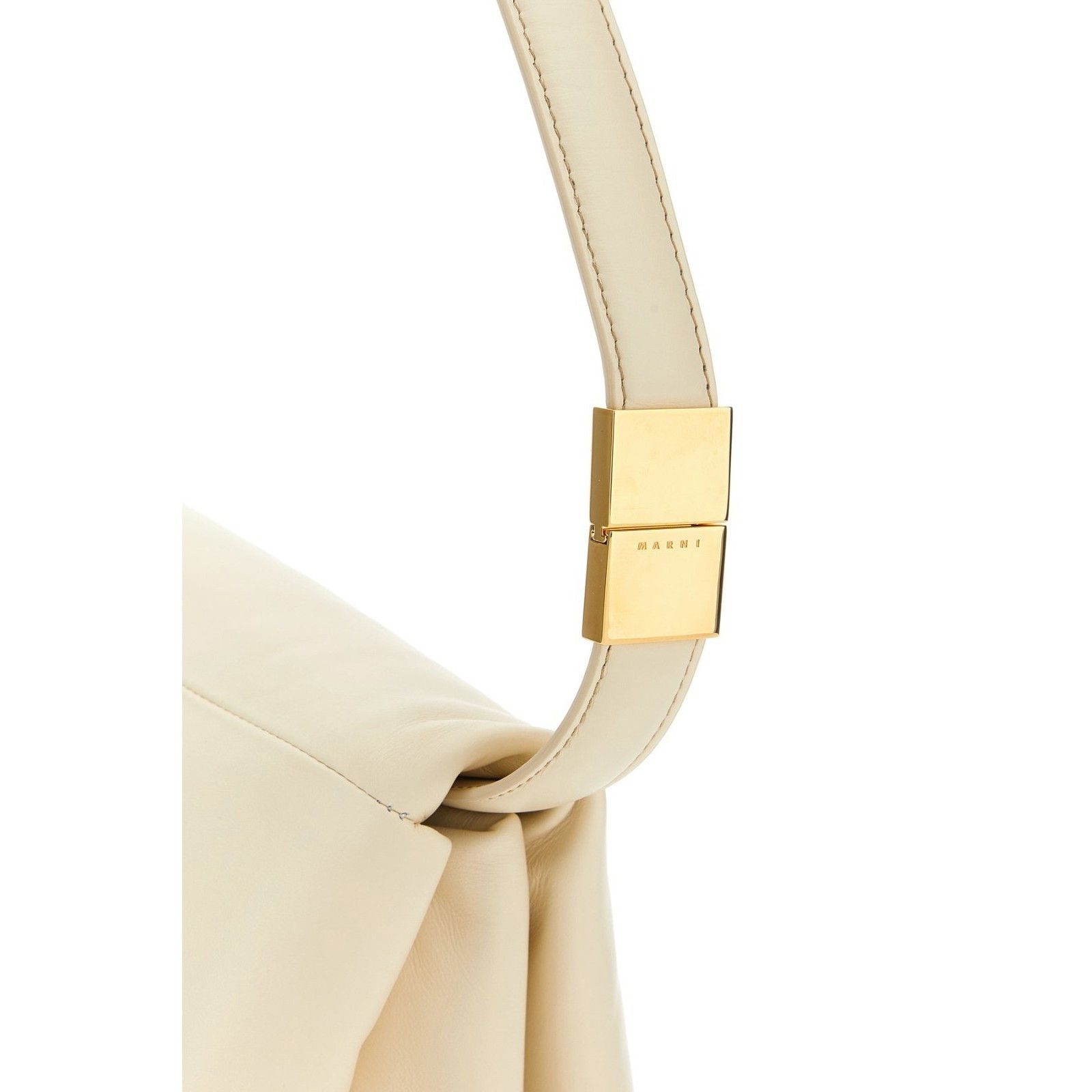 Marni MARNI Prisma Beige White Leather Shoulder Bag New & Authenti Size ONE SIZE - 4 Thumbnail