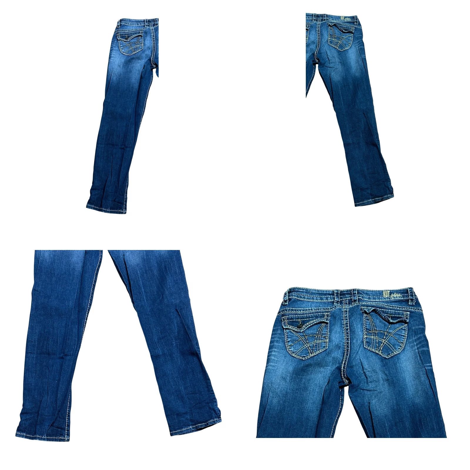 Vintage KUT from the Kloth Women Jeans 10 Catherine Boyfriend Straight Blue Distressed Denim Size 32" / US 10 / IT 46 - 10 Thumbnail